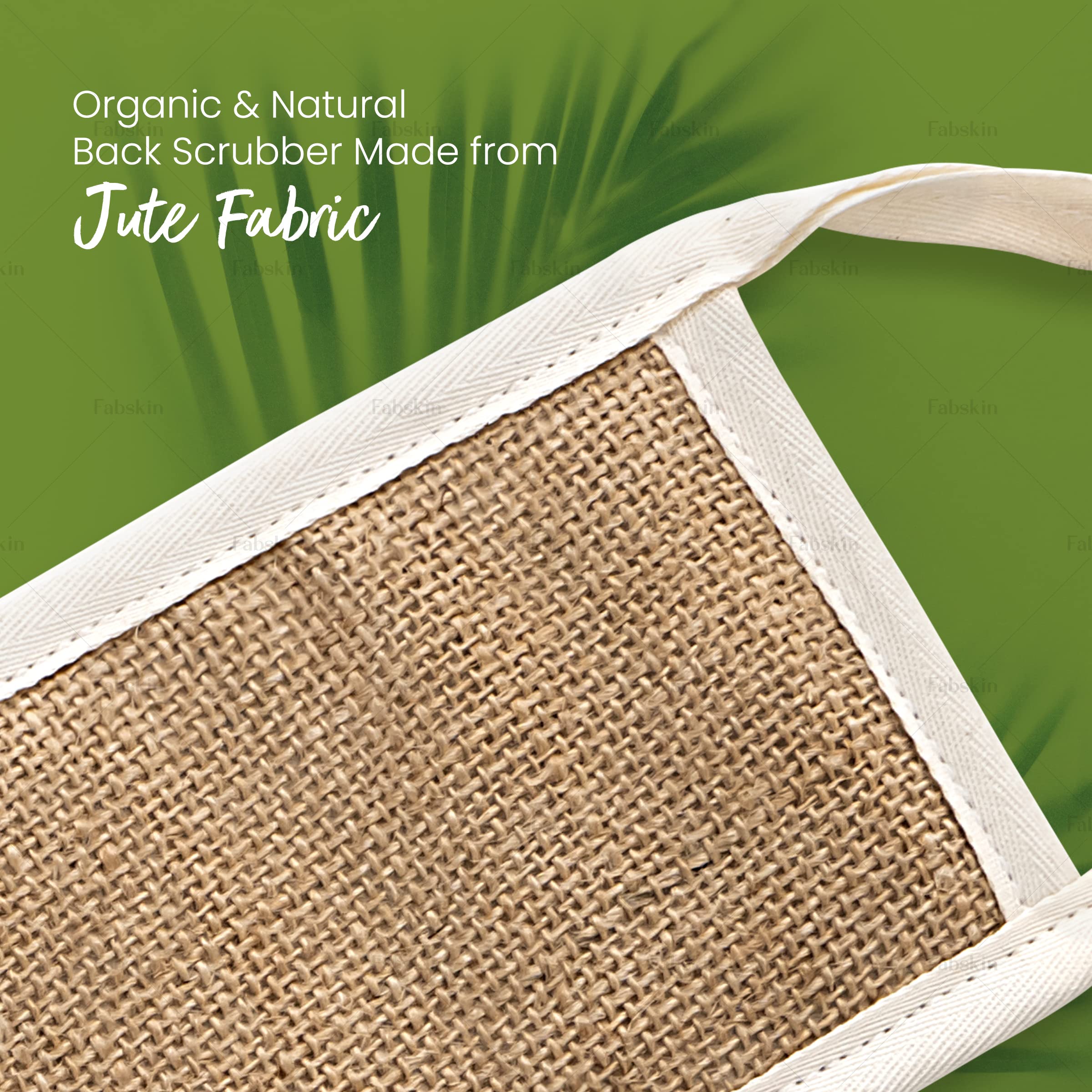 Organic Jute Fabric Body Back Scrubber - Exfoliating & Deep Cleaning Bath Brush for Men & Women | Natural Exfoliator for Shower, Spa & Daily Skin Care | Perfect Back Scratcher & Cleanser for Sensitive Skin