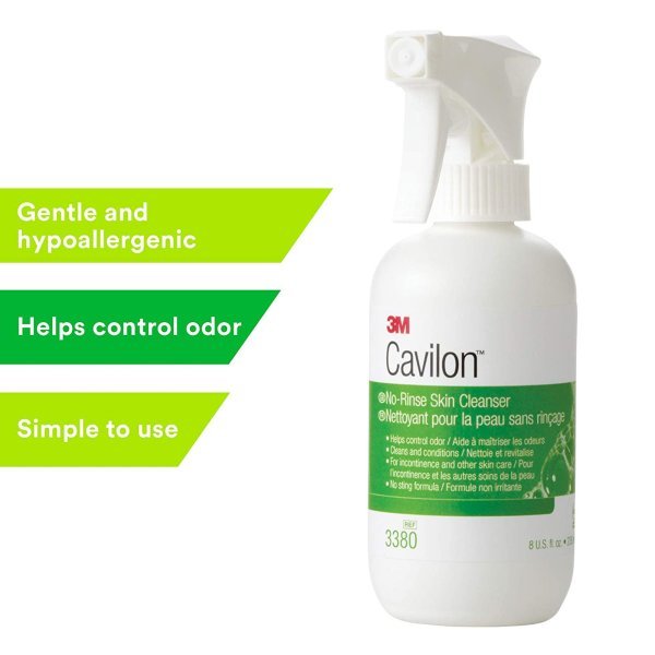 3M Cavilon No Rinse Skin Cleanser - Gentle Foaming Cleanser for Sensitive Skin | Ideal for Bedridden Patients, Elderly Care & Hospital Use