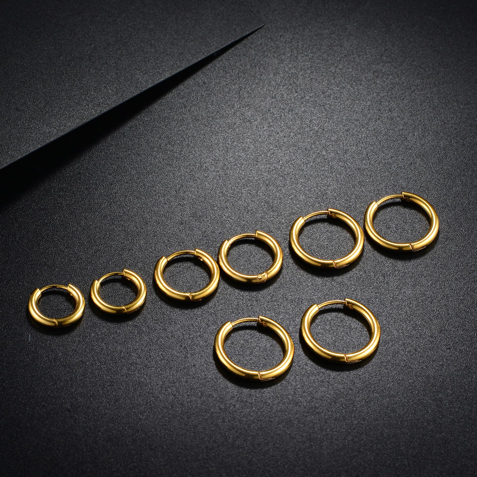 316L Surgical Stainless Steel Huggie Hoop Earrings - 6mm 8mm 10mm 11mm 12mm 14mm Hypoallergenic Cartilage Helix Earrings for Men & Women | Perfect for Daily Wear, Work, Parties & Gifts