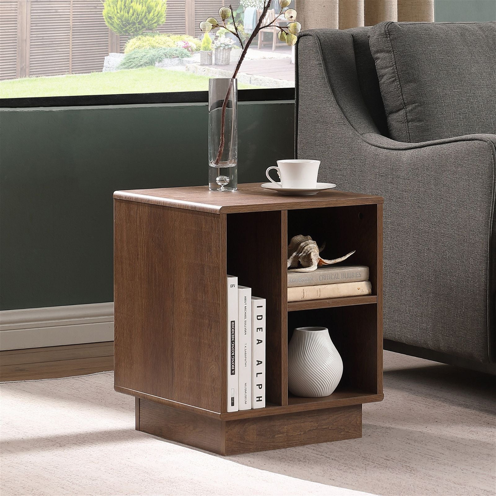 Tauris™ Encore Side Table in Dark Oak - Perfect for Living Room, Bedroom, or Office Decor