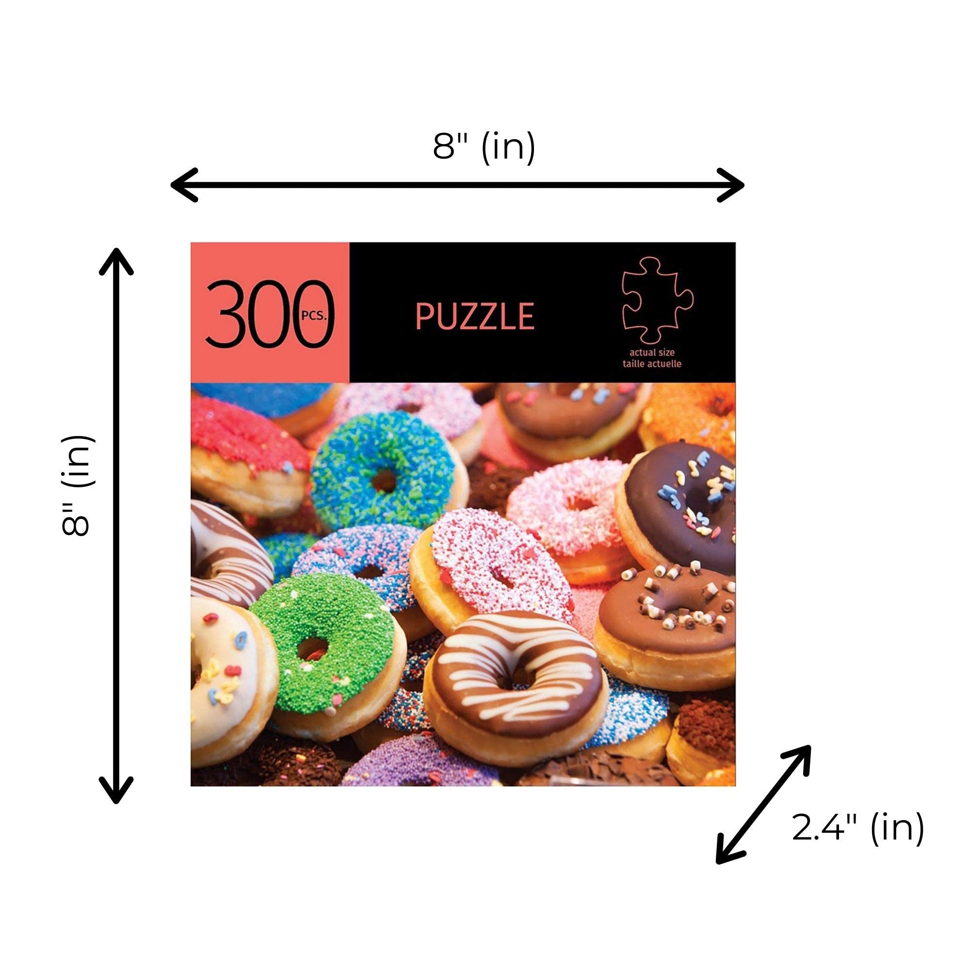 300 Piece Donut Puzzle for Adults - Fun Family Game Night Activity - Perfect for Parties, Relaxation & Brain Stimulation