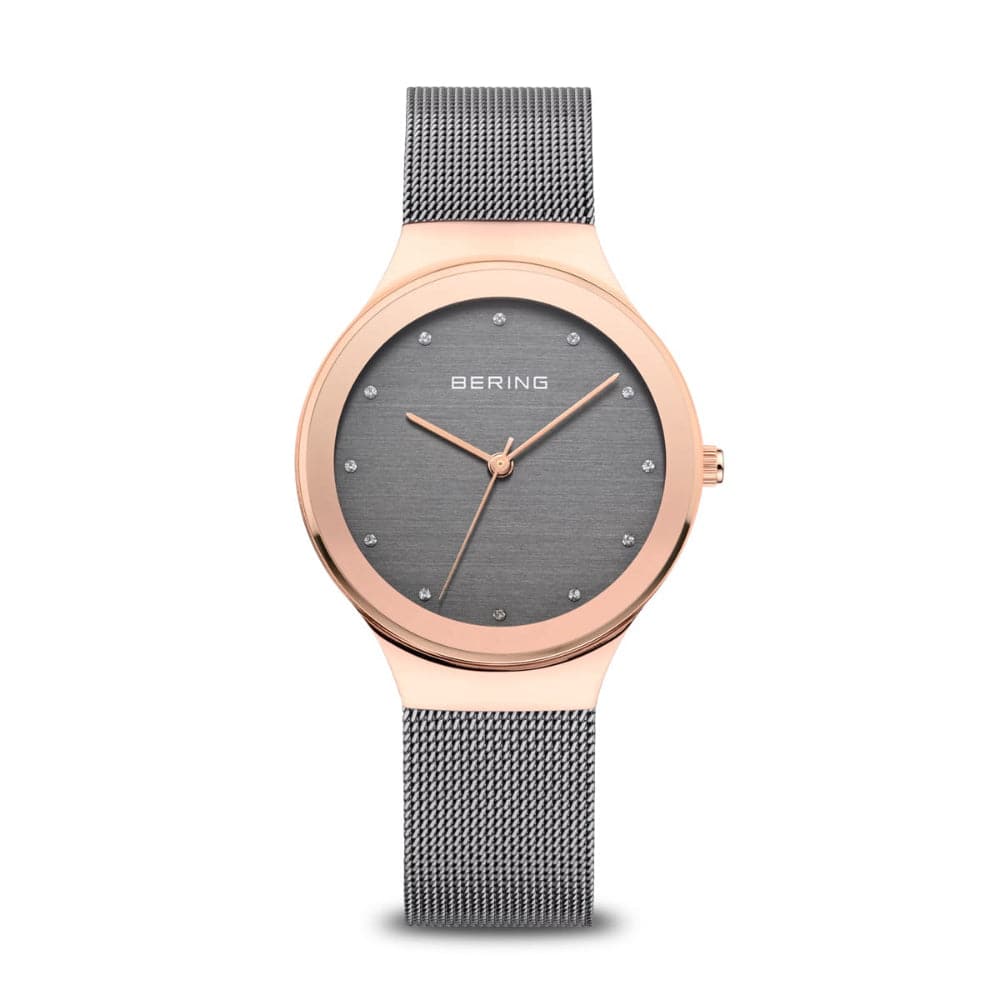 Bering Classic Silver Milanese Strap Women's Watch 12934-369 | Elegant Stainless Steel Mesh Band Quartz Watch for Women | Perfect for Office, Formal Events & Everyday Wear