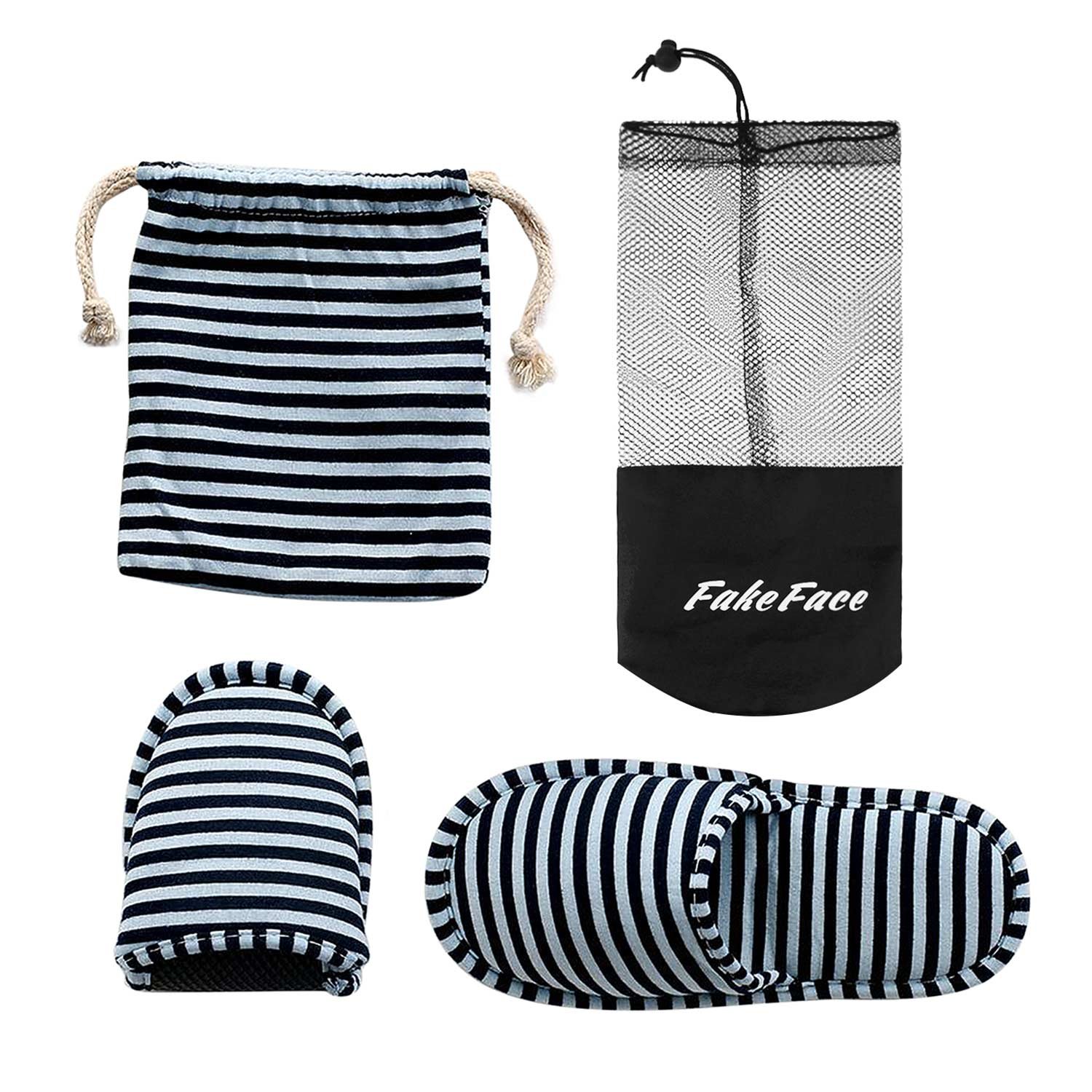 Foldable Anti-Slip Cotton Slippers for Travel & Spa - Reusable Hotel Slippers for Indoor Use - Perfect for Hotels, Home, and Relaxation