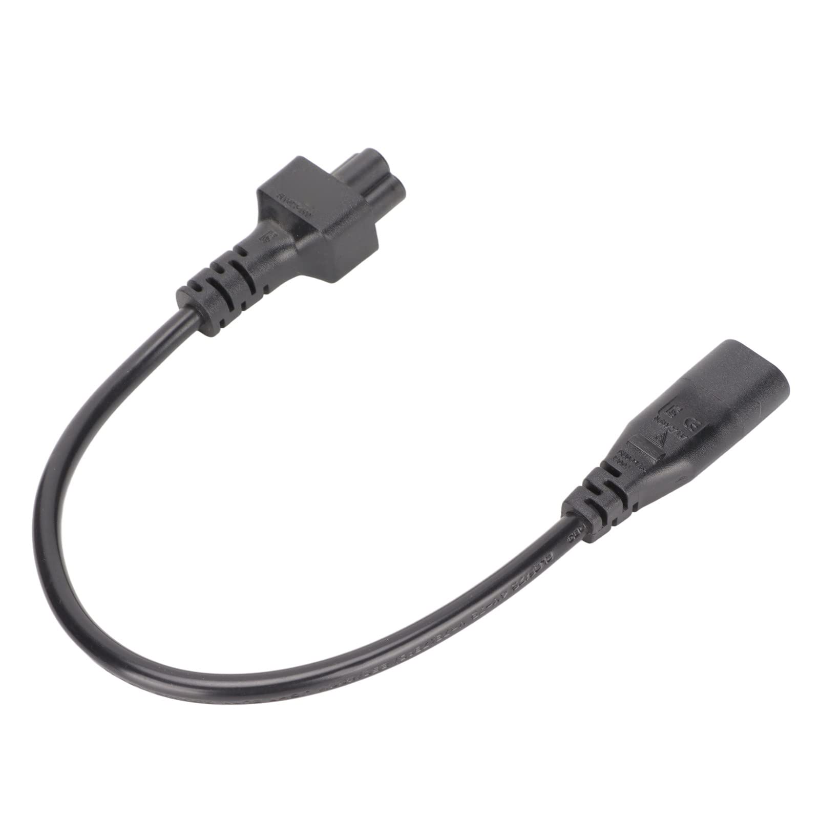 IEC320 C8 Male to C5 Female Power Adapter - 1500W Heat & Waterproof Short Cable for Digital Cameras, Speakers - Perfect for Studio Equipment & Outdoor Photography
