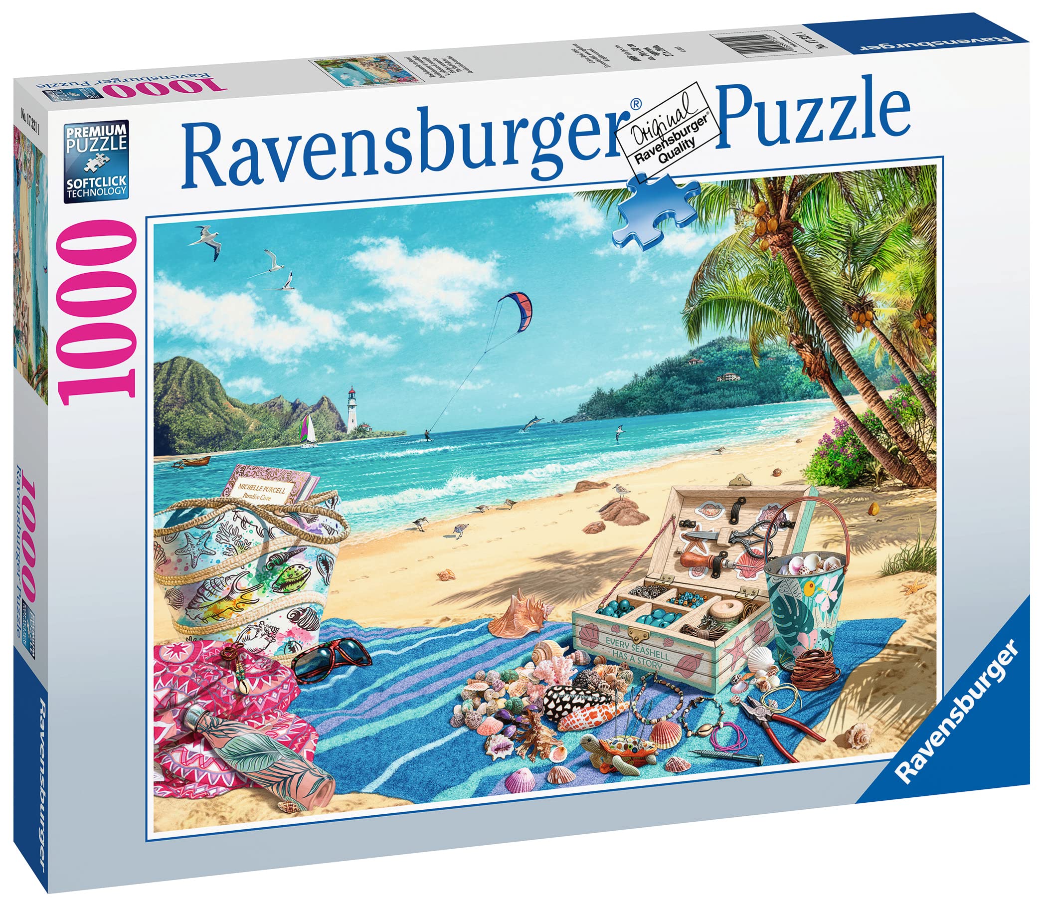 Ravensburger 1000 Piece Seashell Collection Puzzle for Adults - Premium Jigsaw Puzzle with Glue for Framing, Challenging 70cm x 50cm Art Puzzle - Perfect Gift for Puzzle Lovers & Home Decor