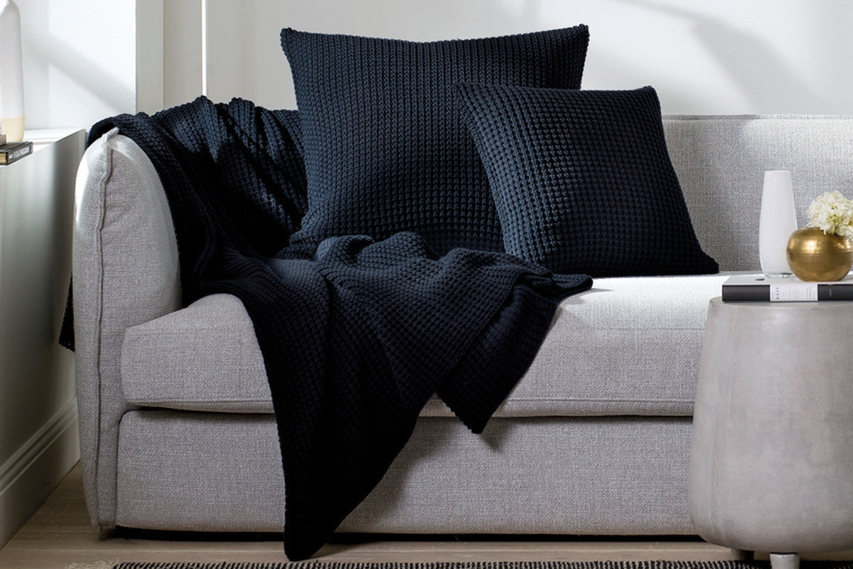 Haden Midnight Cushion 45 x 45cm Decorative Throw Pillow Cover - Soft Luxury Home Decor for Sofa, Bed, Living Room & Office