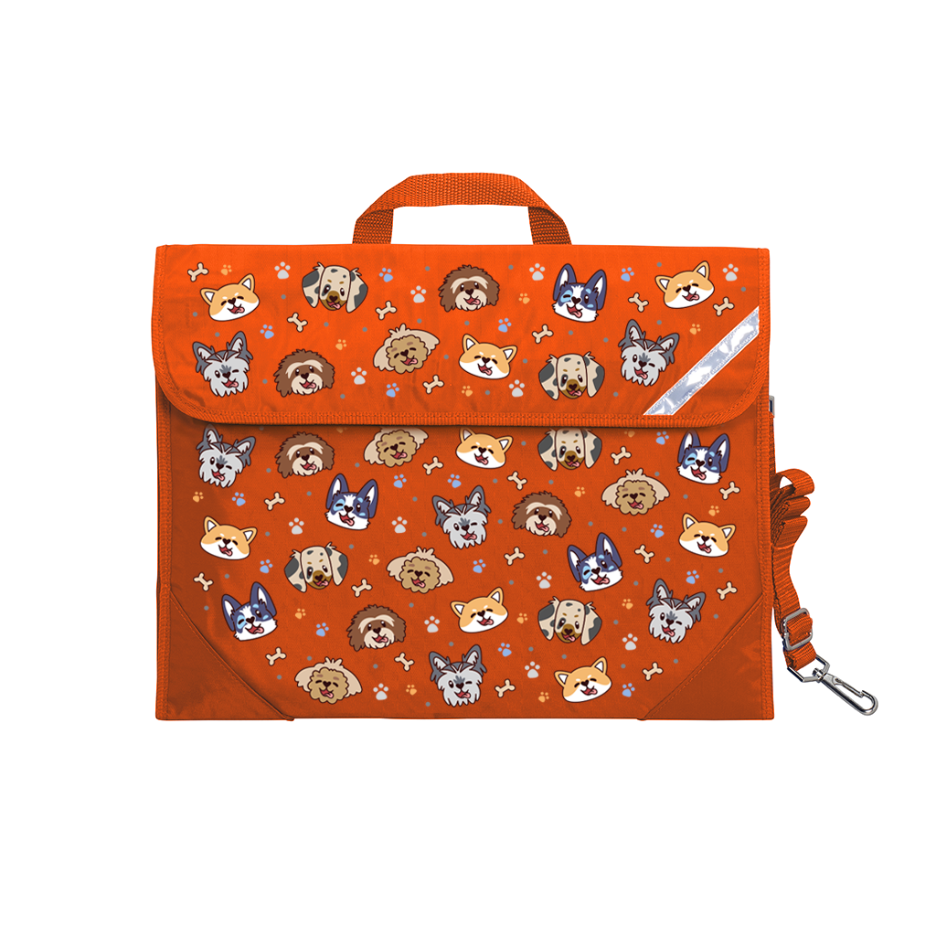 Puppy Pals Safety Library Bag - Durable Book Tote for Kids with Adjustable Straps | Perfect for School, Library & Travel