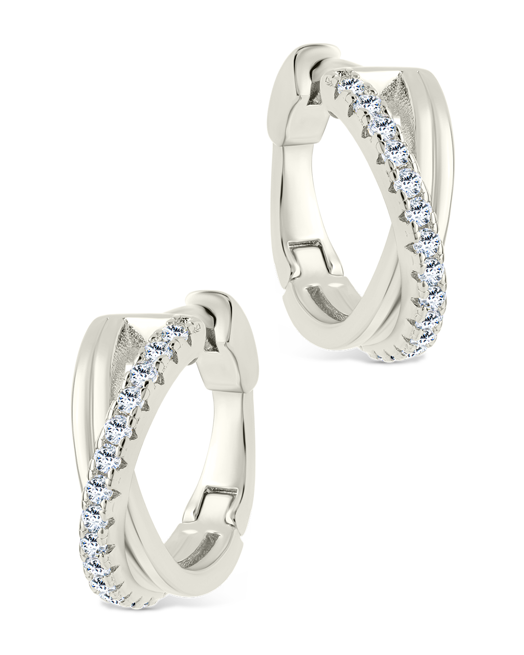 Juliana CZ Hoop Earrings for Women - Sparkling Cubic Zirconia Hinged Hoops - Perfect for Parties, Weddings & Everyday Elegance