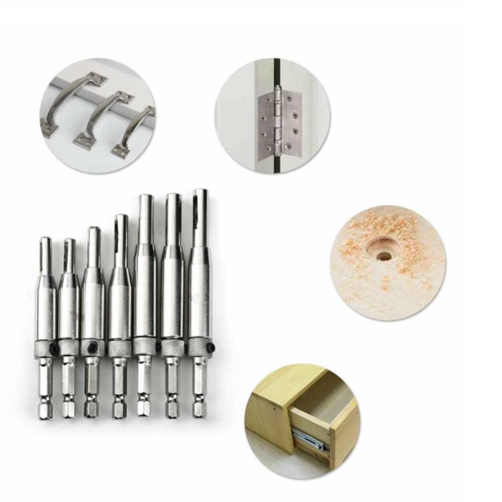 4PCS HSS Self-Centering Hinge Drill Bit Set (5/64
