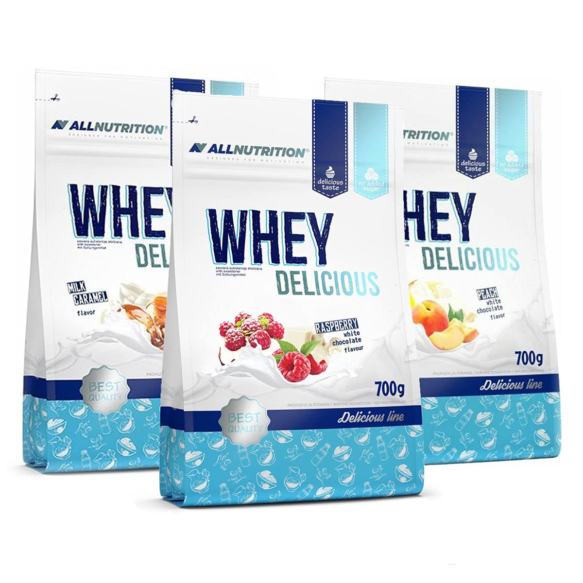 ALLNUTRITION Whey Delicious Protein Powder - 700g Chocolate Raspberry Flavor for Muscle Growth, Bodybuilding & Fitness | Post-Workout Recovery & Healthy Diet Supplement