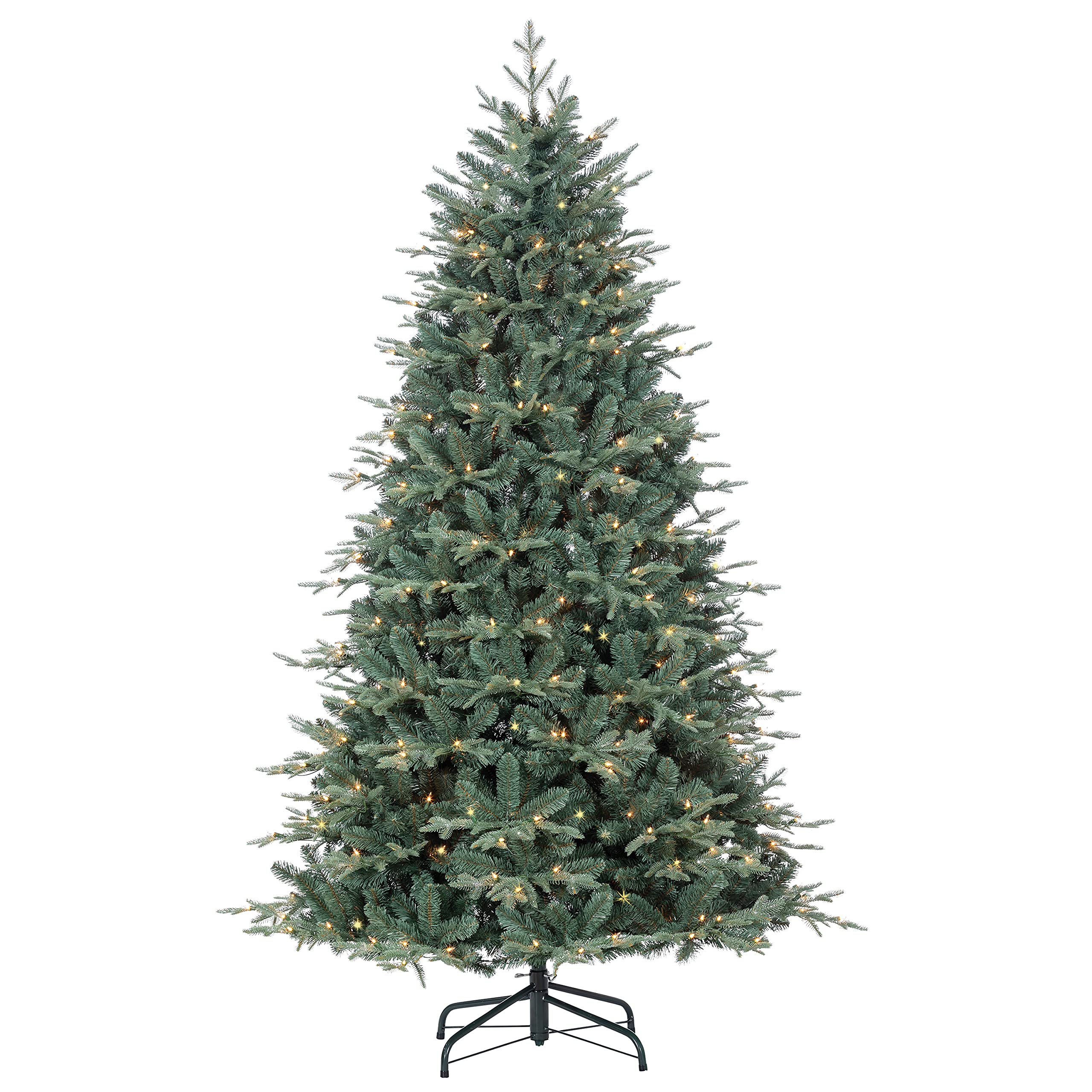 7-Foot Pre-Lit Artificial Blue Spruce Christmas Tree with 400 UL-Certified Clear Lights - Perfect for Holiday Home Decor & Festive Party Setup