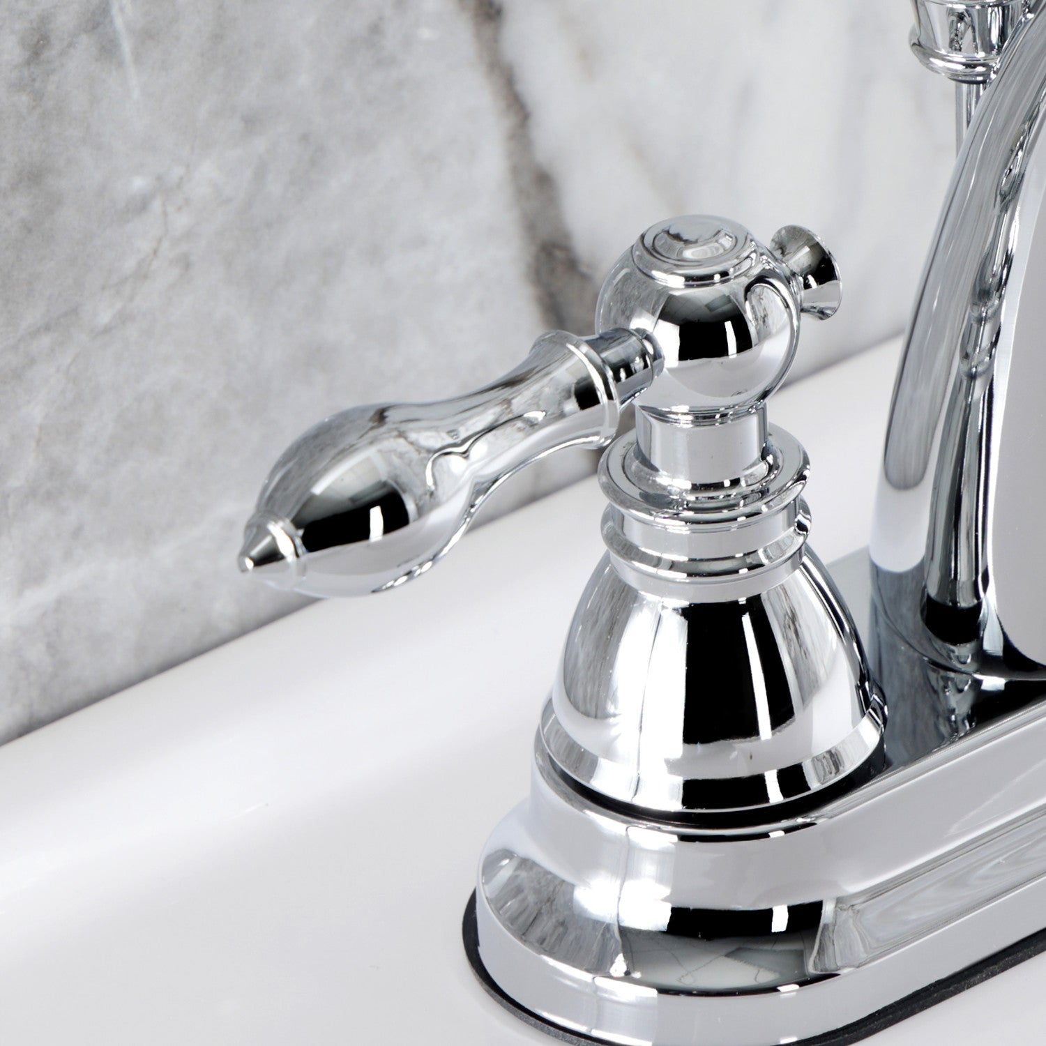 FSY5611ACL Classic American 4-Inch Centerset Bathroom Faucet - Double Handle Deck Mount with Pop-Up Drain - Polished Chrome Finish - Perfect for Small Bathrooms & Powder Rooms