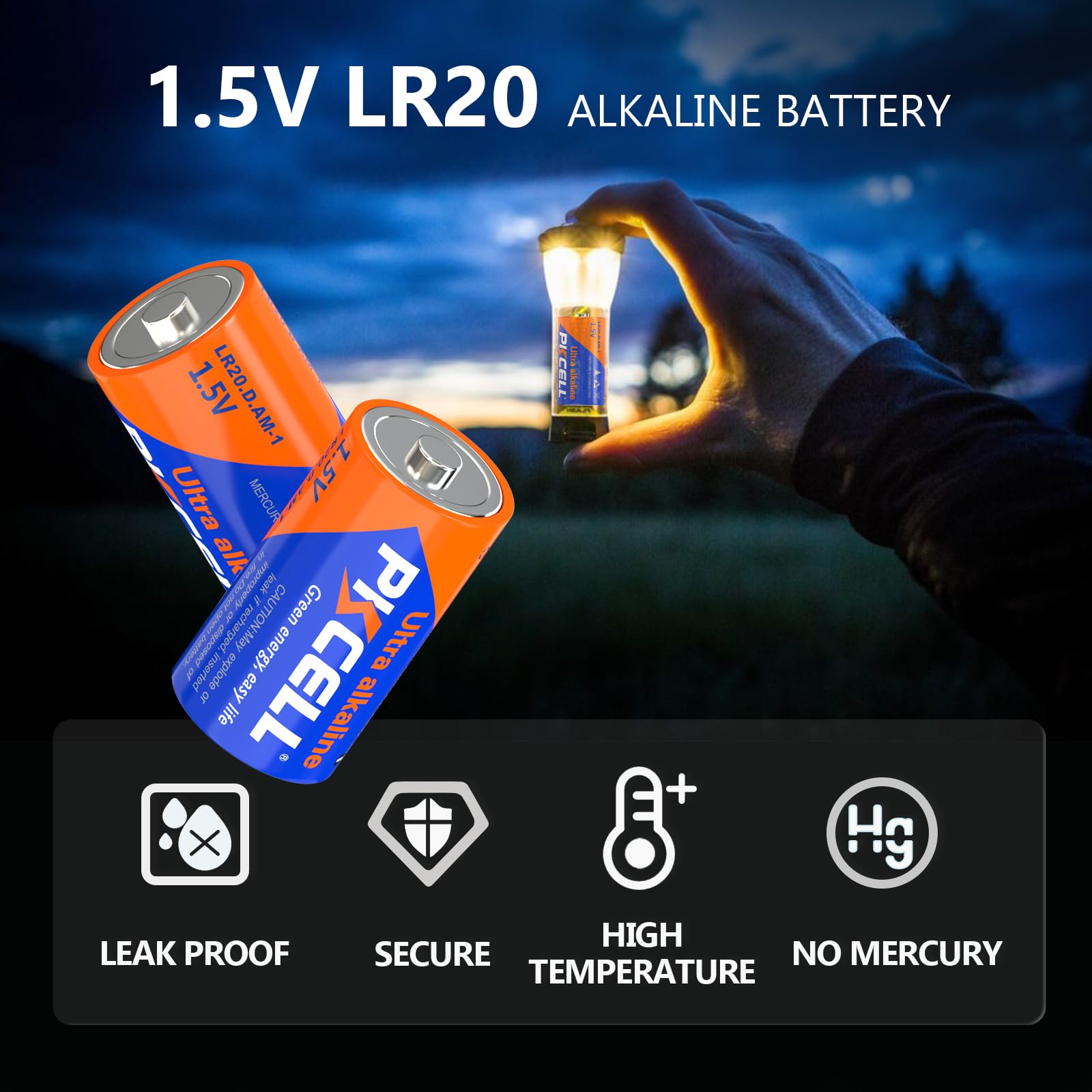 PKCELL 52-Pack Alkaline Batteries Variety Pack - 16 AA, 24 AAA, 4 C, 4 D & 4 9V Batteries for Household Electronics - Perfect for Remote Controls, Toys, Flashlights, Clocks and Emergency Devices