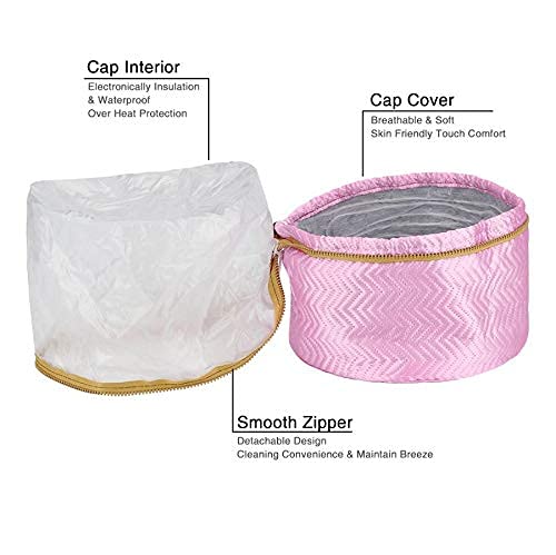 DHVAJA Thermal Hair Spa Cap with Beauty Steamer - Nourishing Heating Treatment for Hair Care - Pink Spa Cap for Women - Perfect for At-Home Salon Treatments & Deep Conditioning