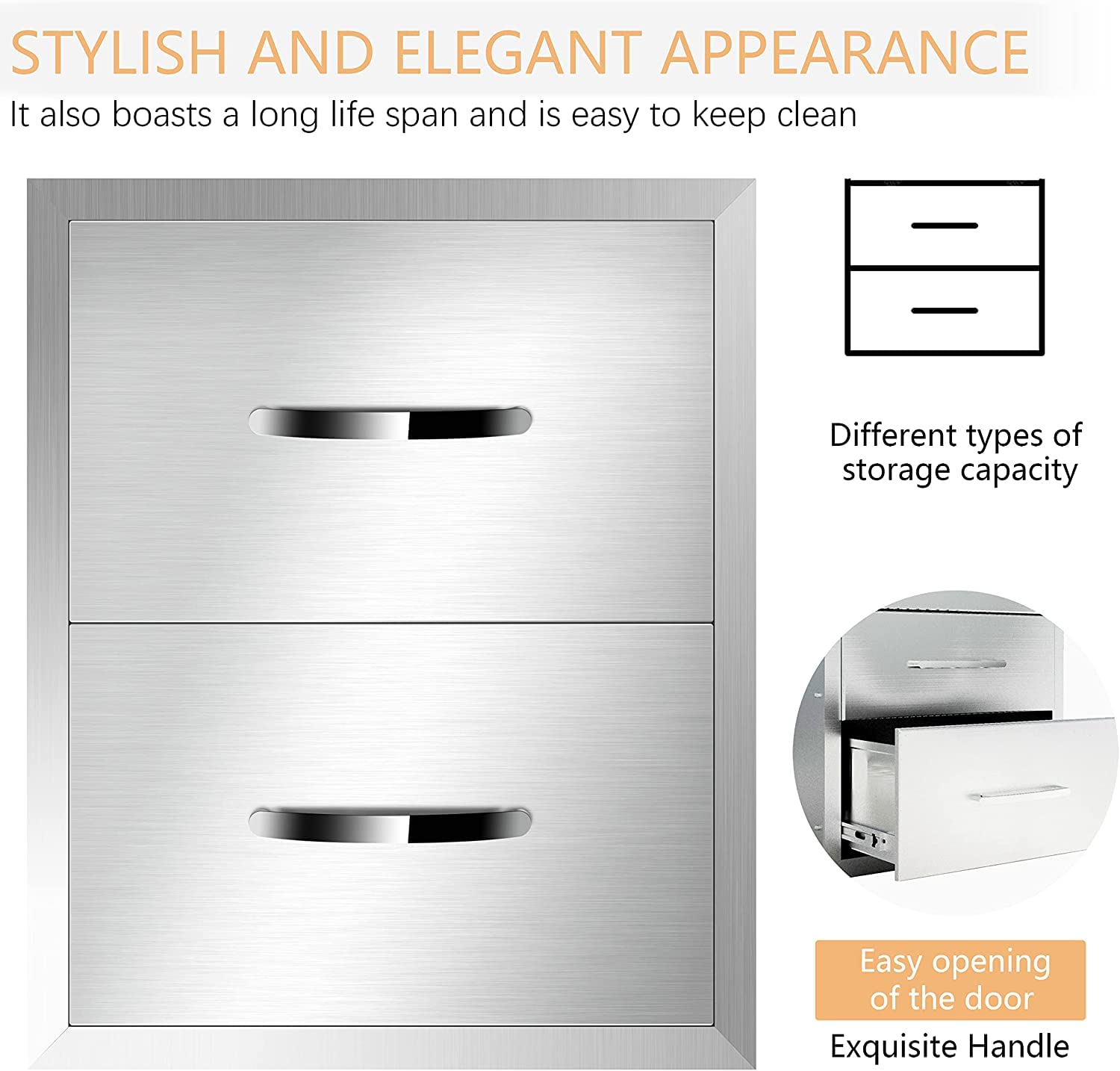 Stainless Steel Outdoor Kitchen Drawers 18