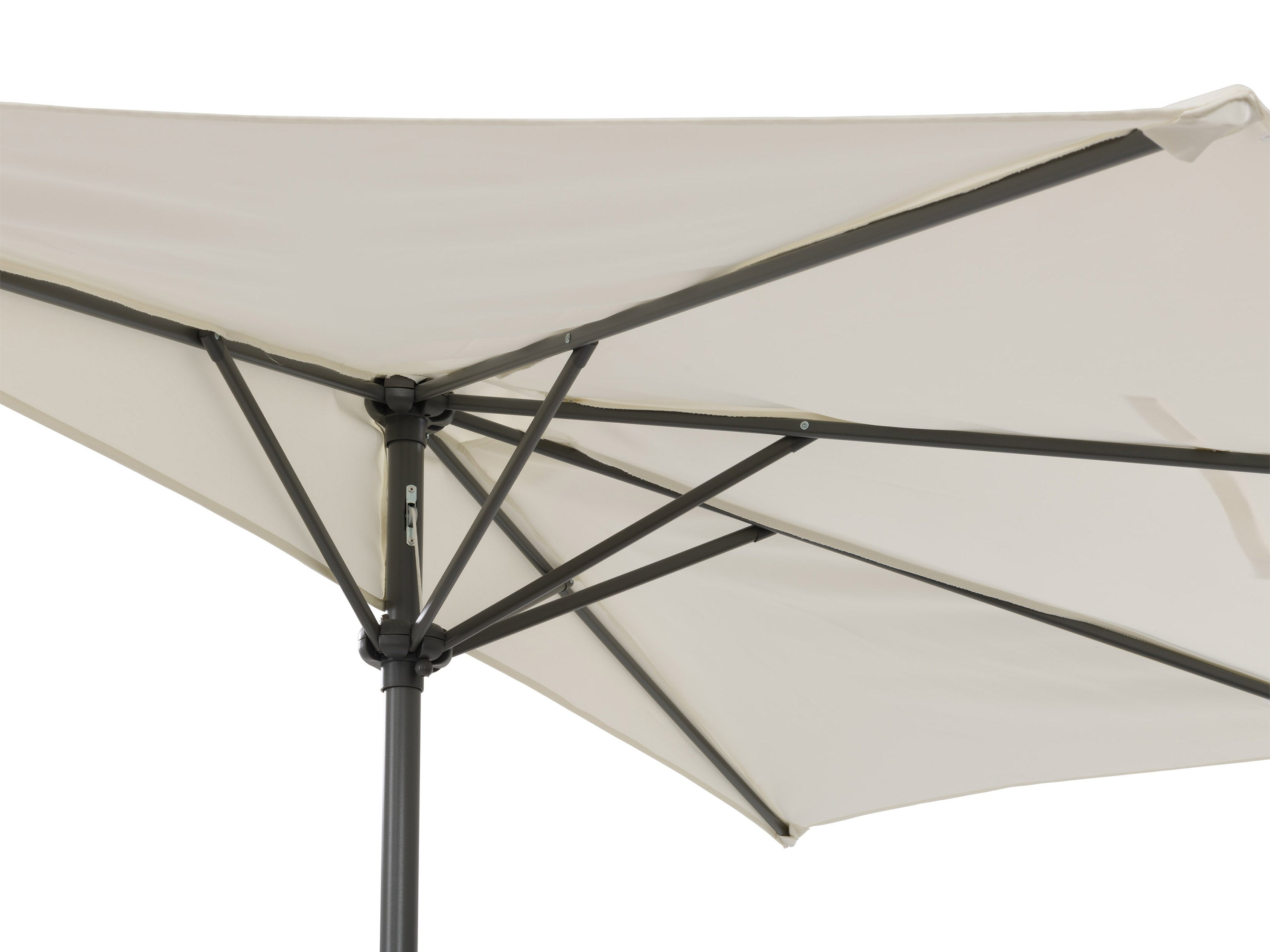8.5ft Off White Half Umbrella - Large Patio Sun Shade for Outdoor Dining, Poolside Lounging & Garden Relaxation