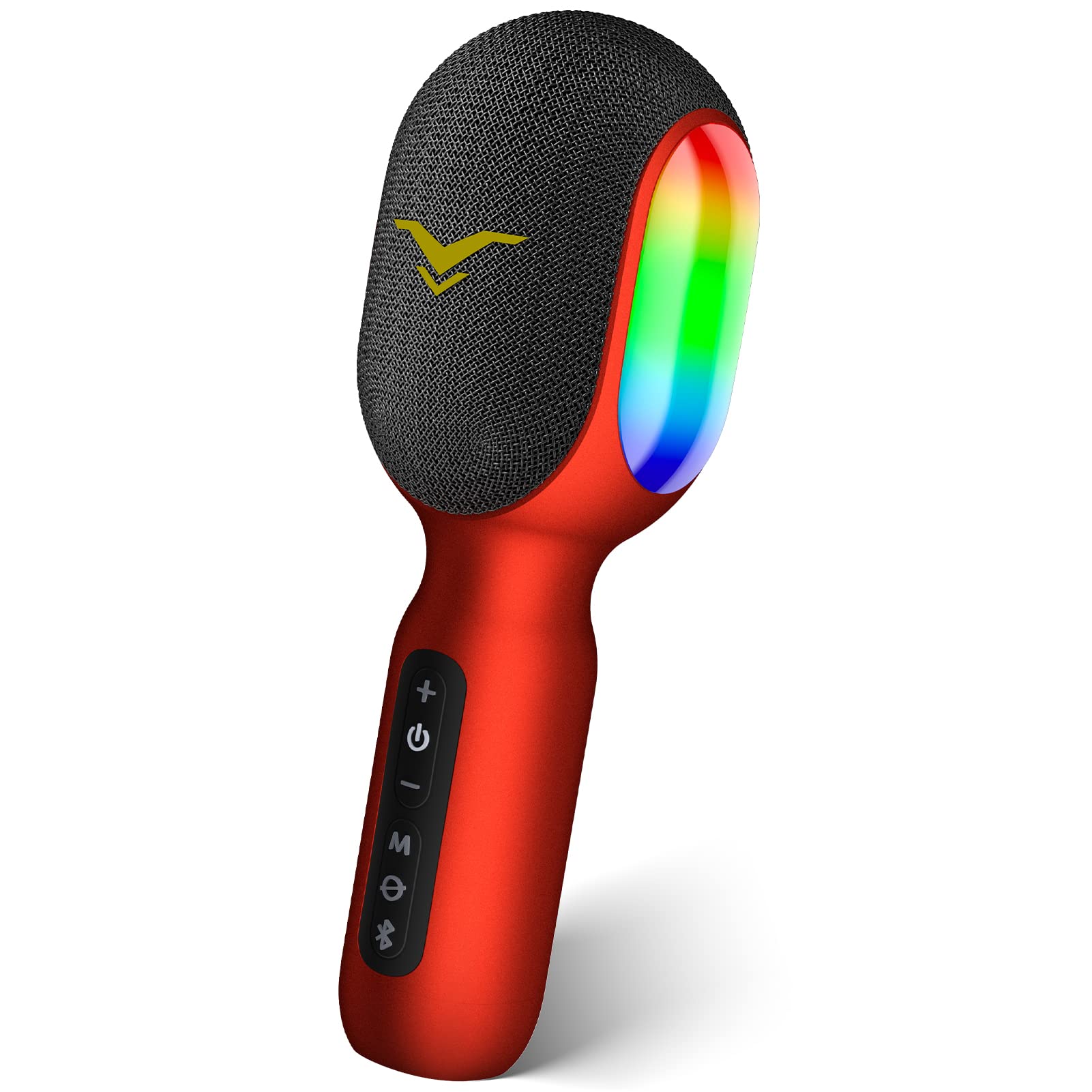 Wireless Bluetooth Karaoke Microphone with RGB Lights - 5-in-1 Portable Handheld Mic Speaker for Home Party, Car Travel & Music Recording | Duet Singing Mini Karaoke Machine | Perfect Gift for Kids & Adults | Ideal for Birthday Parties, Road Trips & Family Gatherings