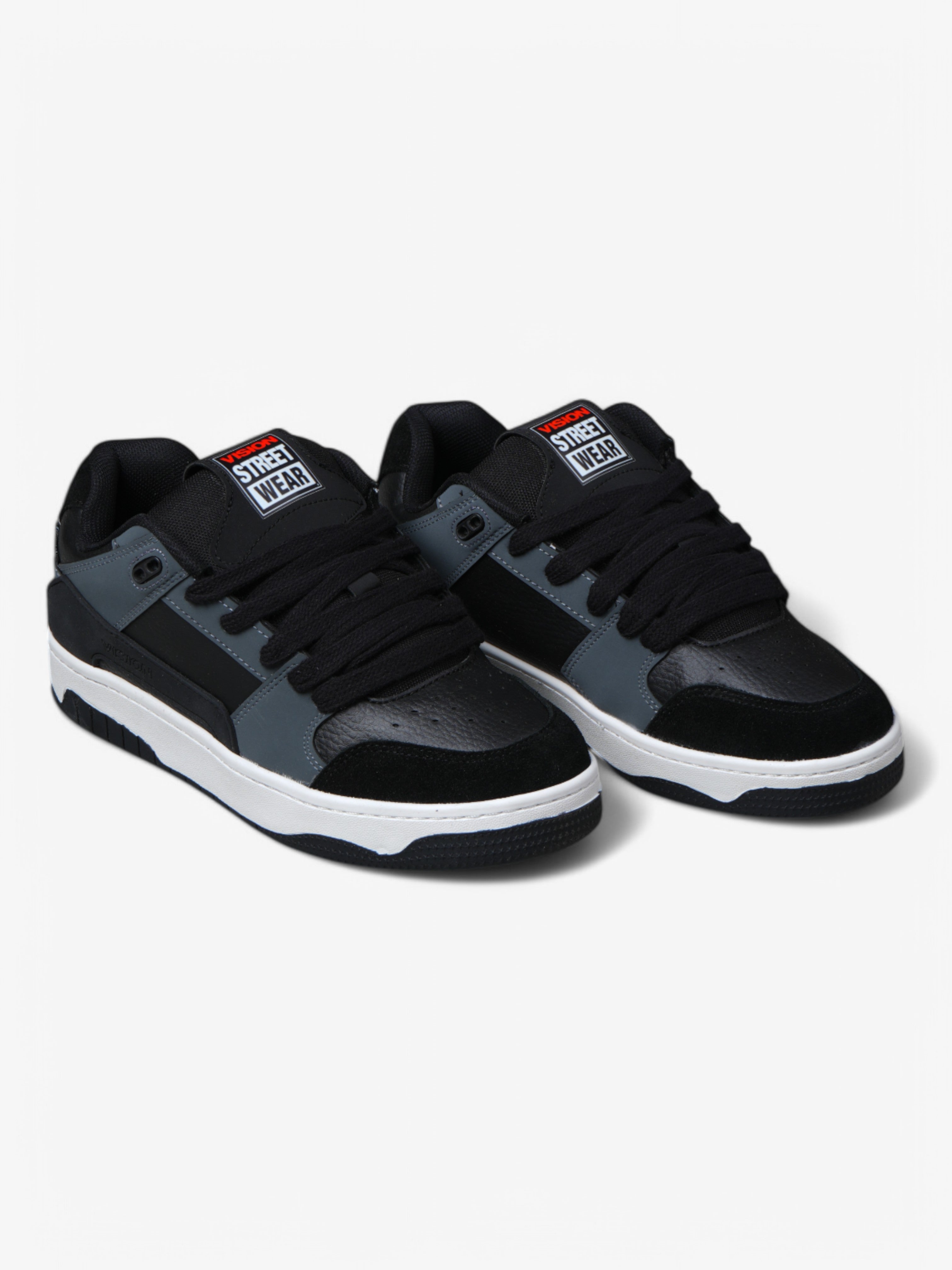 Vision Street Wear Liberator Skate Shoes - Black & Gray - High-Performance Sneakers for Skateboarding, Streetwear & Casual Wear