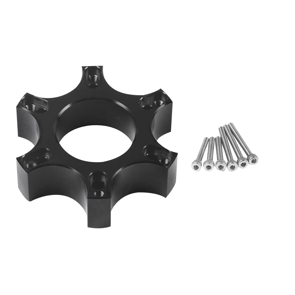 70mm Aluminum Steering Wheel Hub Adapter Kit - Quick Release Hub for Thrustmaster T300RS Ferrari 599 P310/R383 - Black | Perfect for Racing Simulator & Gaming Setup