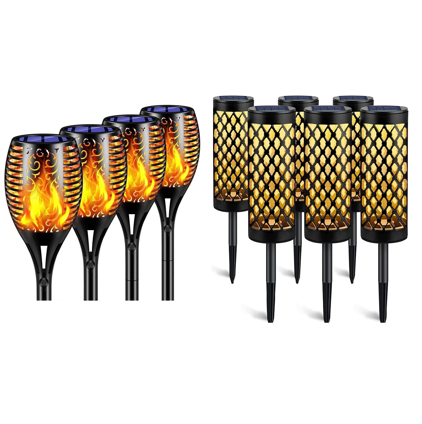 TomCare Solar Lights 99 LED Flickering Flame Solar Torch Lights - Upgraded Bright Solar Pathway Lights for Garden, Patio, Yard & Walkway Decoration | Waterproof & Weatherproof Outdoor Lighting