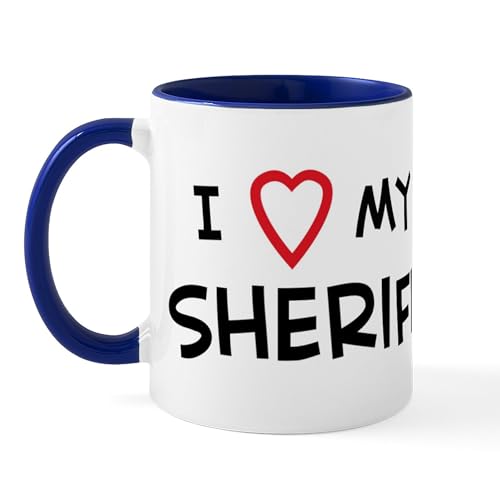 White/Navy Inside - I Love Sheriff Mug