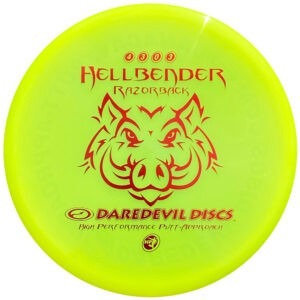 Daredevil Disc Golf Hellbender Razorback (HP) Putter - Premium Disc Golf Putter for Accurate Throws & Putting Practice - Perfect for Beginners and Pro Players on the Course