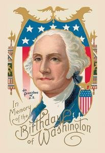 Washington Birthday Memorial Fine Art Canvas Print - 20x30 Inches Wall Decor for Home, Office & Historical Displays