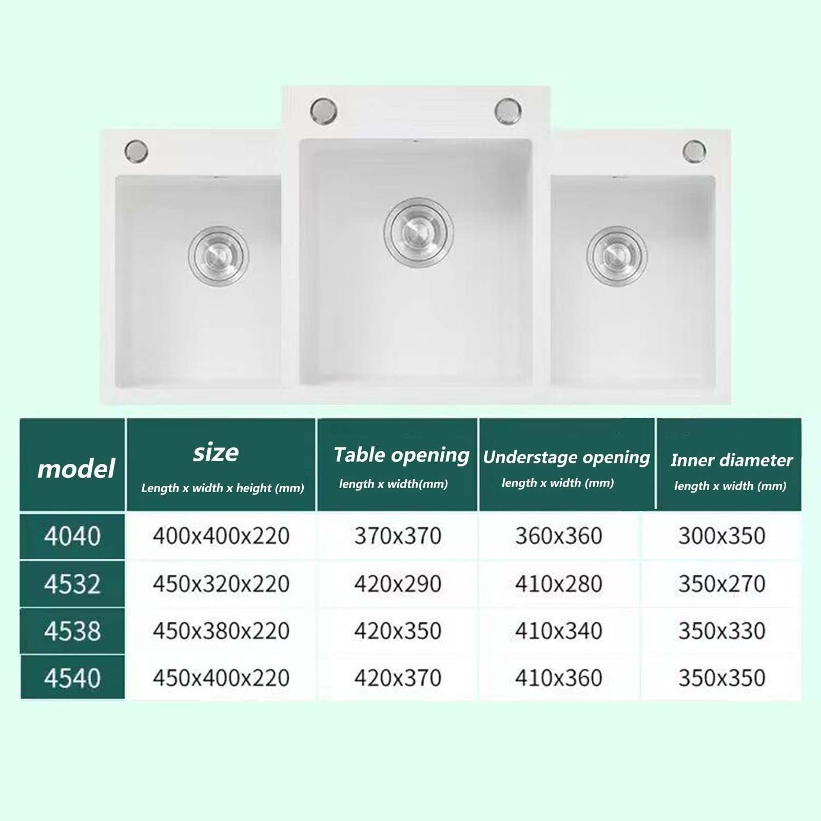 Stainless Steel Single Bowl Mini Bar Sink with Pull-Out Faucet & Soap Dispenser - Compact Multifunctional Kitchen Sink for Small Spaces, Bars, or RVs - RMCFHX, White