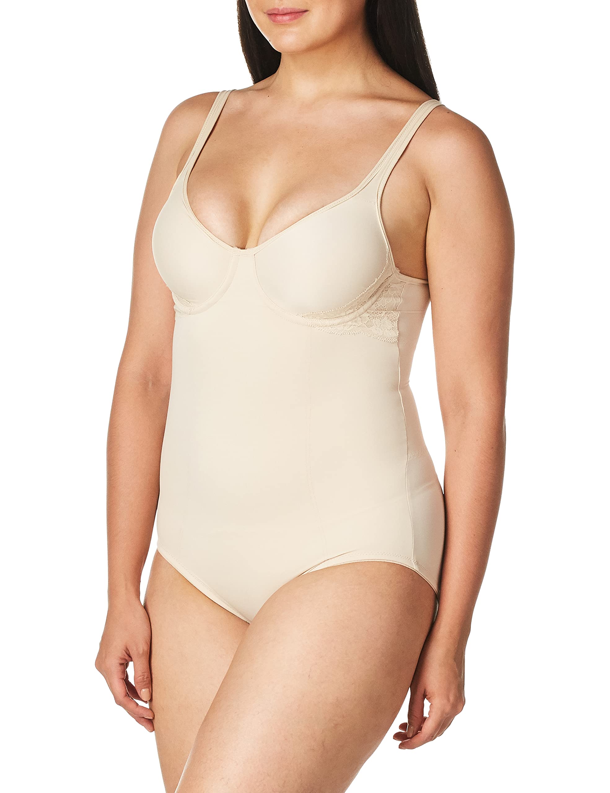 Maidenform Women's Firm Foundations Built-in Bra Body Shaper - Seamless Shapewear for All-Day Comfort & Support - Perfect for Work, Dresses & Special Occasions
