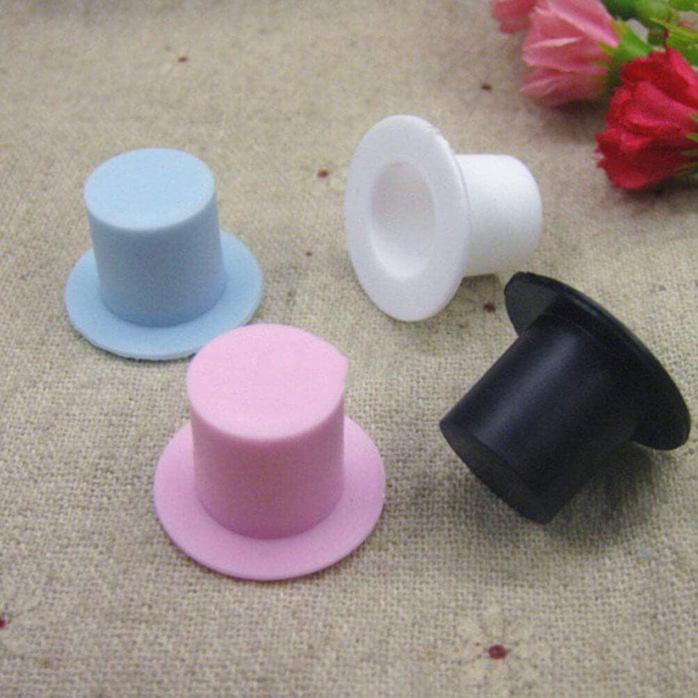 EXCEART 80pcs Mini Plastic Top Hats - Colorful Magician Hats for DIY Crafts, Kids Party Favors & Art Projects - Perfect for Costume Parties, Magic Shows, and School Events