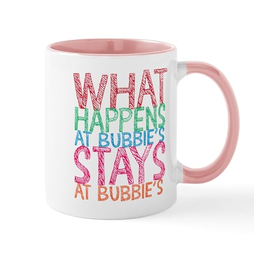 White/Pink Inside - What Happens At Bubbie's Mugs