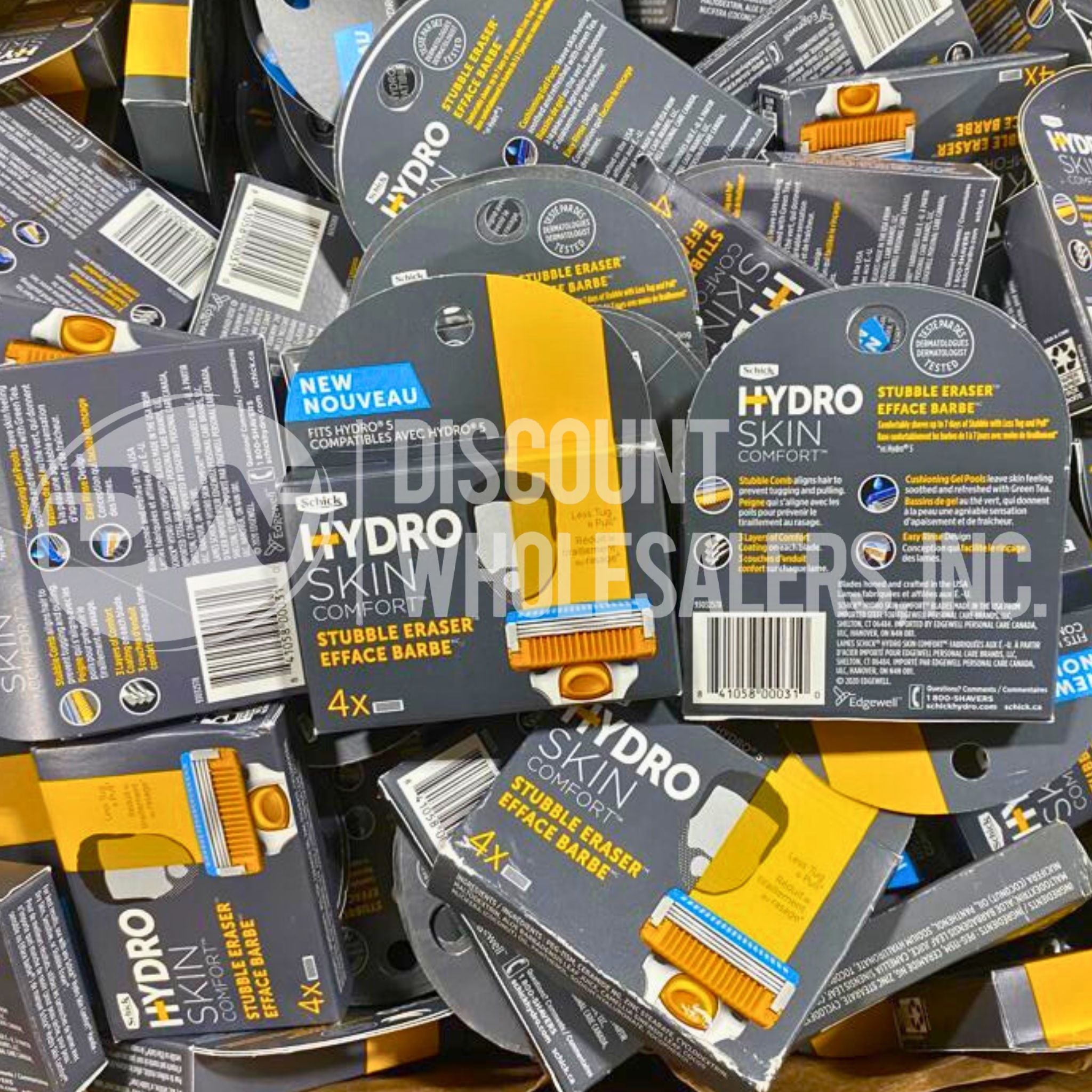 Hydro Skin Comfort Stubble Eraser 4 Cartridges (50 Pcs Lot) - Premium Facial Hair Remover for Men & Women - Perfect for Sensitive Skin & Travel Use