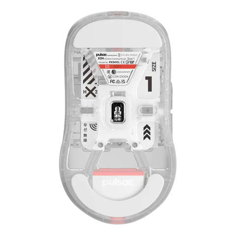 Pulsar X2H Mini Wireless Gaming Mouse - Super Clear Edition - Lightweight, Ergonomic Design for PC, Mac, Laptop - Perfect for FPS, MOBA, Esports & Office Use
