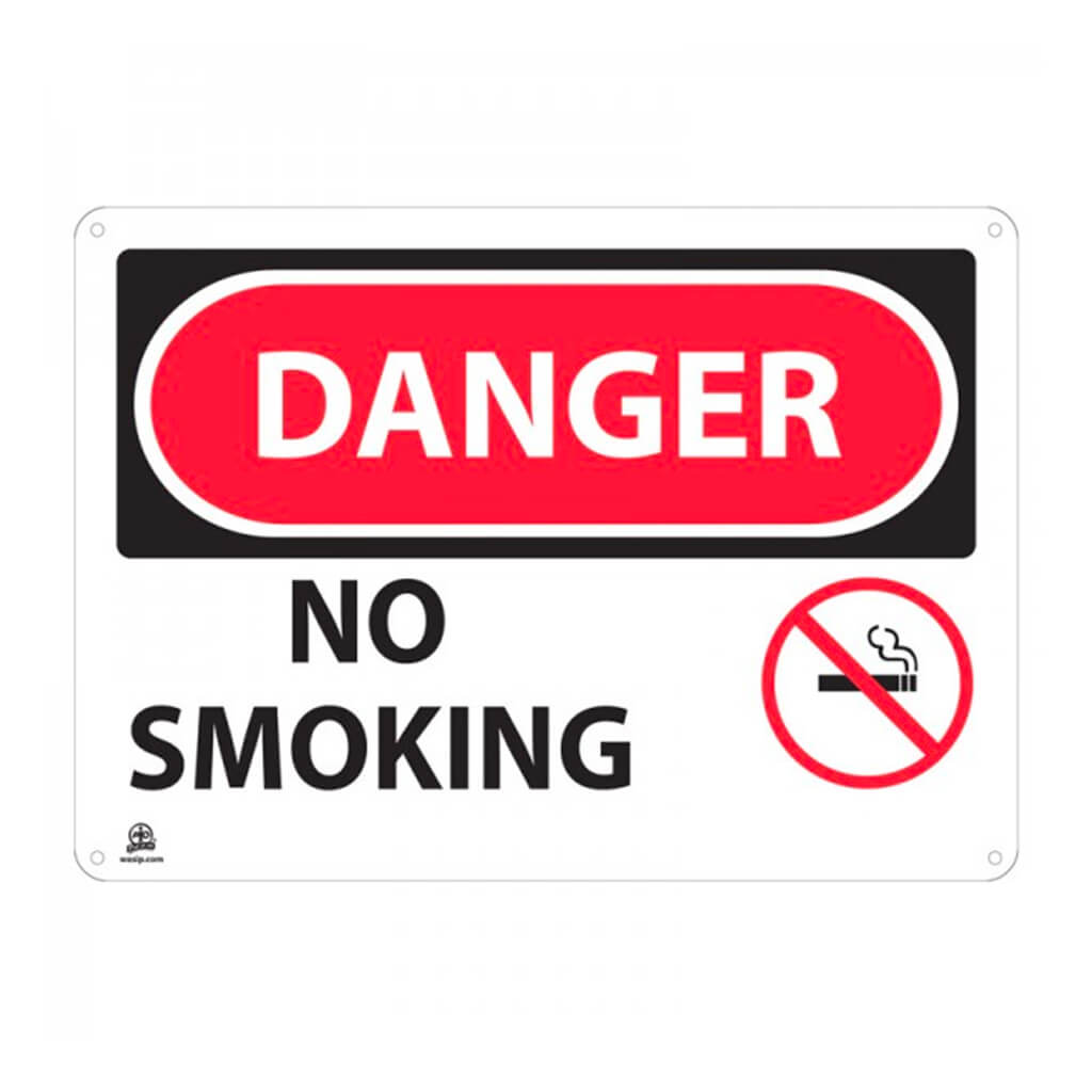 10 in. x 14 in. NO SMOKING Sign - Durable Aluminum No Smoking Sign for Workplace, Office, Restaurant & Public Areas - Perfect for Indoor/Outdoor Use