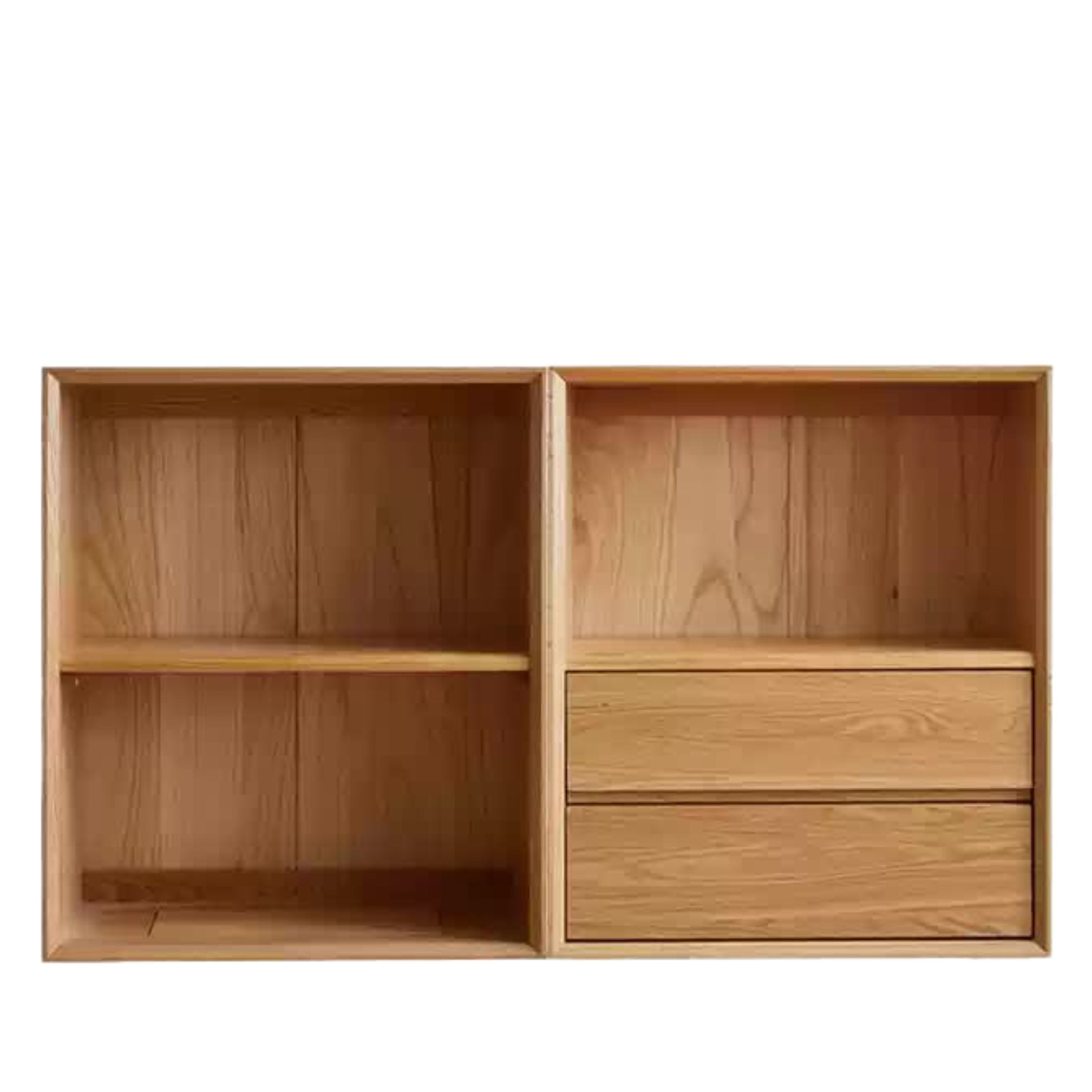 Oak Solid Wood Modern Creative Bookcase - Stylish Storage for Books & Home Decor | Perfect for Living Room, Office & Study Spaces