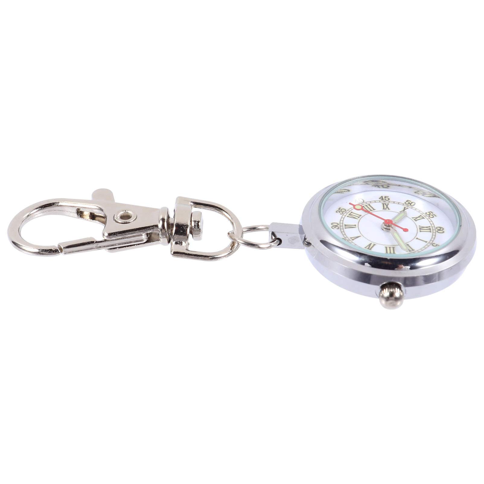 Vintage Hemobllo Quartz Pocket Watch Keychain - Large Dial Nurse Pocket Watch with Key Ring, Classic Lapel Pendant Watch for Men & Women - Perfect Gift for Nurses, Doctors, Graduation & Special Occasions