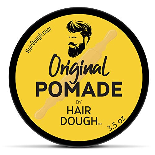 Best Hair Dough Pomade for Men - Medium Hold & Semi-Matte Finish | Water-Based Styling Wax for Straight, Thick, Curly & Wavy Hair | Lightly Scented, Easy Wash Out 3.5oz | Perfect for Daily Styling, Work & Special Occasions