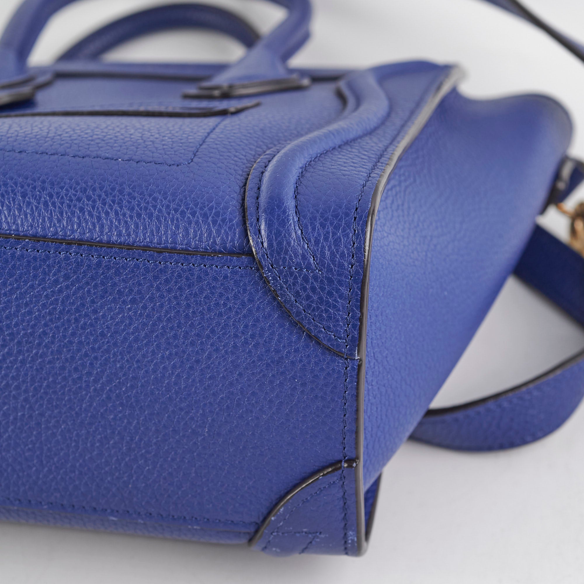 Celine Luggage Nano Handbag in Blue | Premium Leather Crossbody Bag for Women | Perfect for Work, Travel & Everyday Use