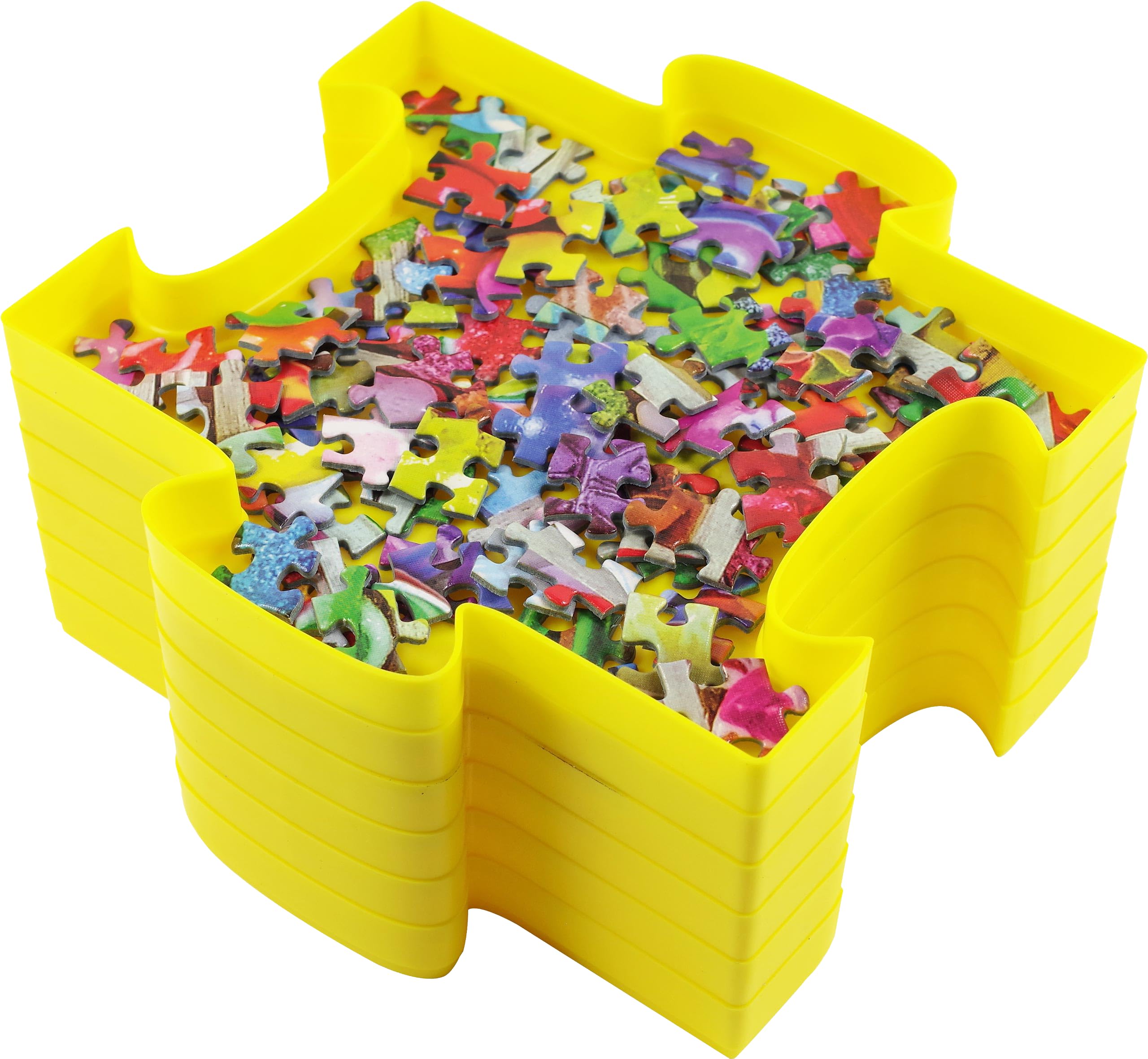 PETER PAUPER PRESS Jigsaw Puzzle Sorting Trays - Set of 6 Puzzle Organizer Trays for Adults & Kids - Perfect for 1000 Piece Puzzles, Board Games, and Craft Organization