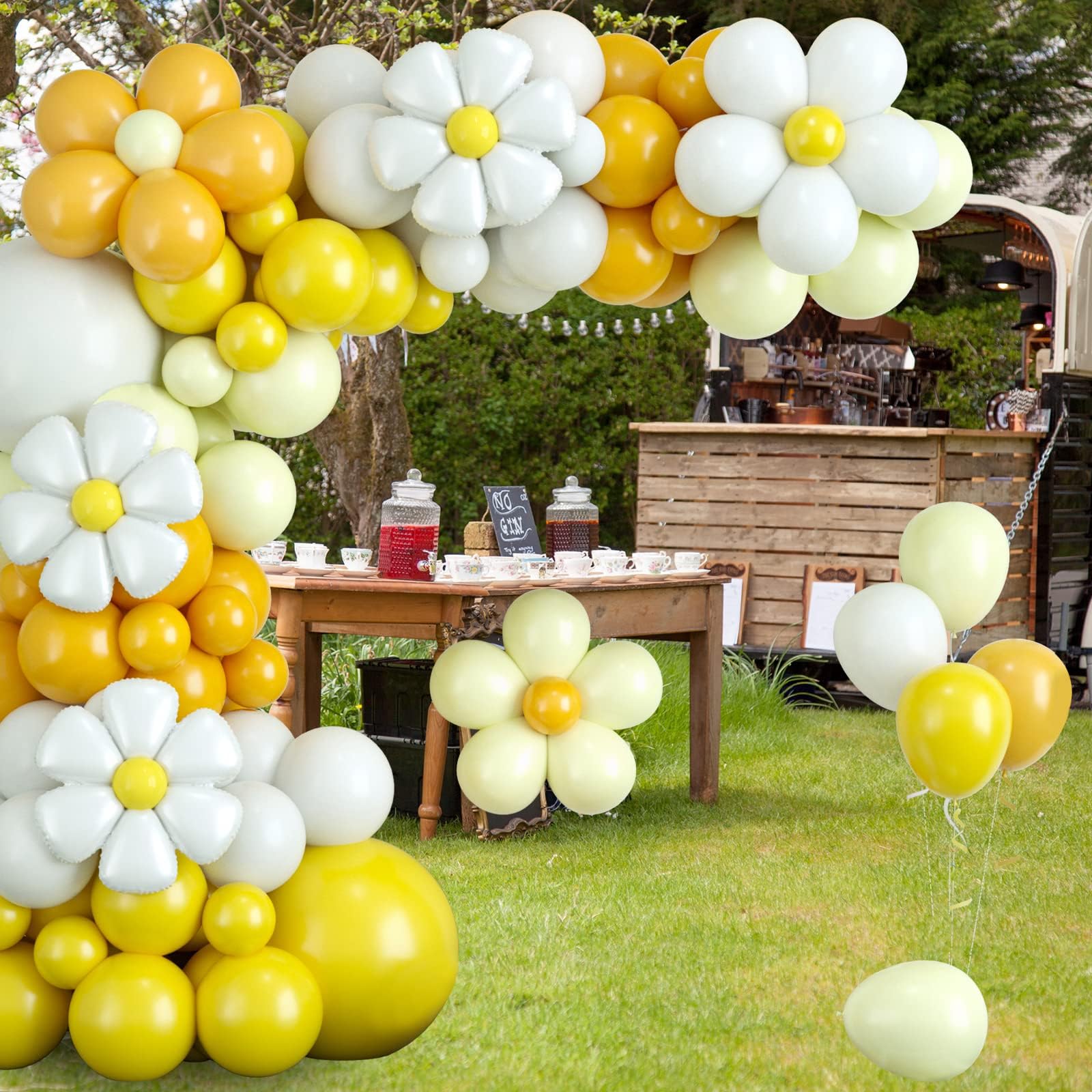 Yellow Daisy Balloon Arch Kit for Birthday & Baby Shower Decor