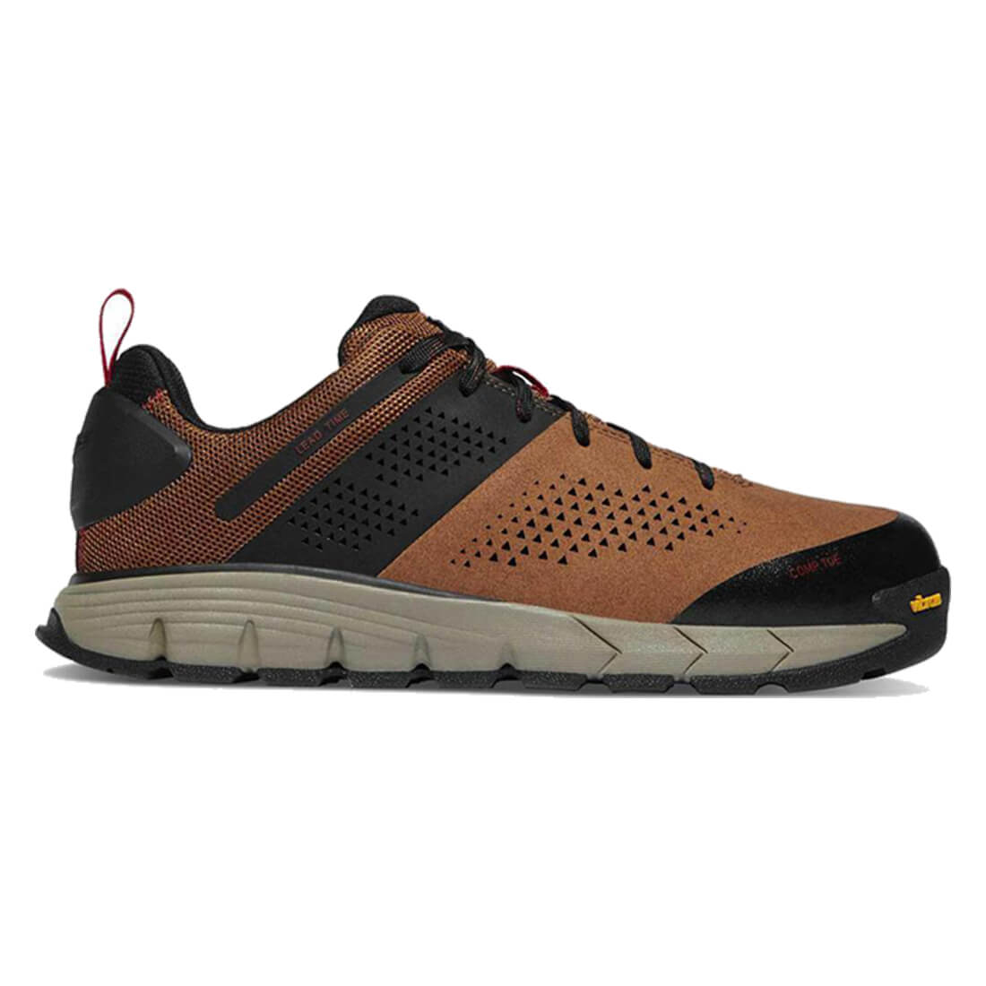 3 Nano Toe Work Shoes for Men - Brown Safety Boots with Slip Resistance | Ideal for Construction, Warehouse & Outdoor Work