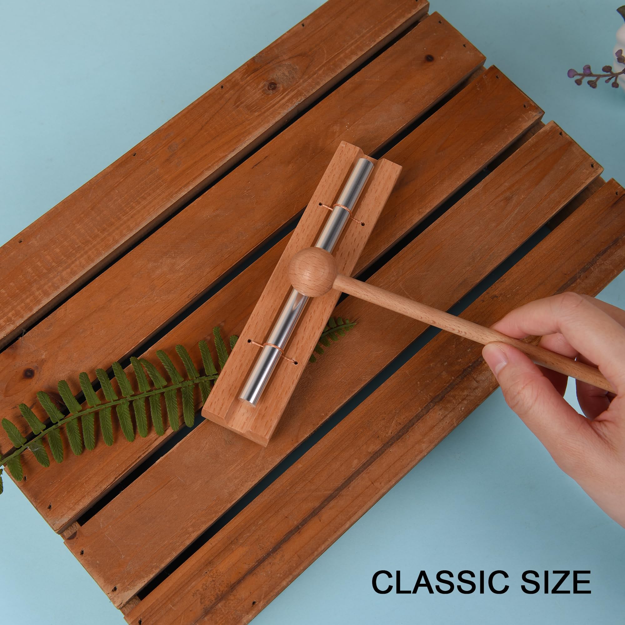 2 Pack Handheld Zen Chime Bells for Teachers - Solo Responsive Meditation Chime with Mallet for Classroom Management, Mindfulness & Yoga Practice - Perfect for School, Therapy Sessions & Relaxation Spaces