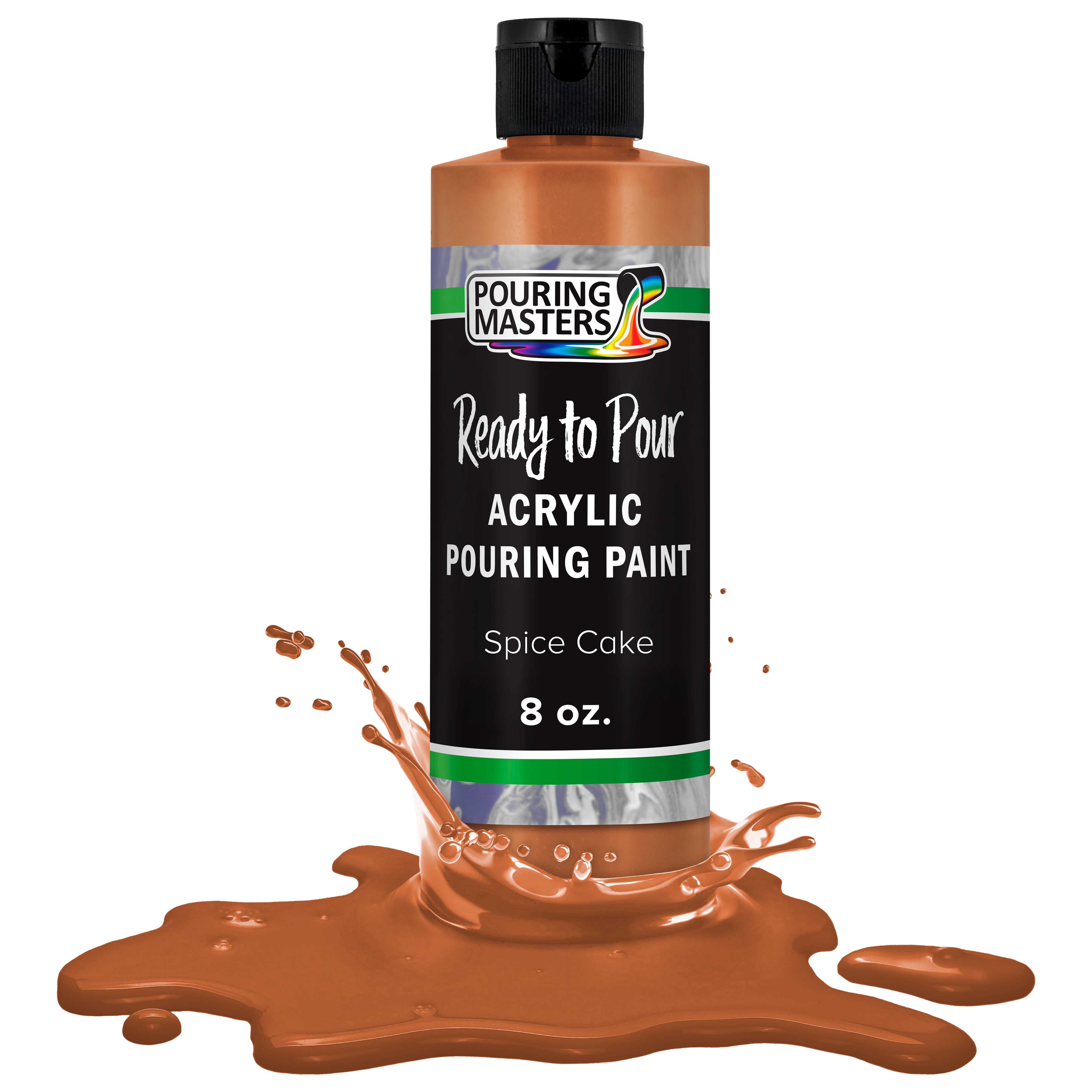 Premium Spice Cake Acrylic Pouring Paint - 8oz Ready-to-Use Water-Based Art Paint for Canvas, Wood, Paper, Crafts, Tile & Rocks | Perfect for Fluid Art, DIY Home Decor & Creative Projects