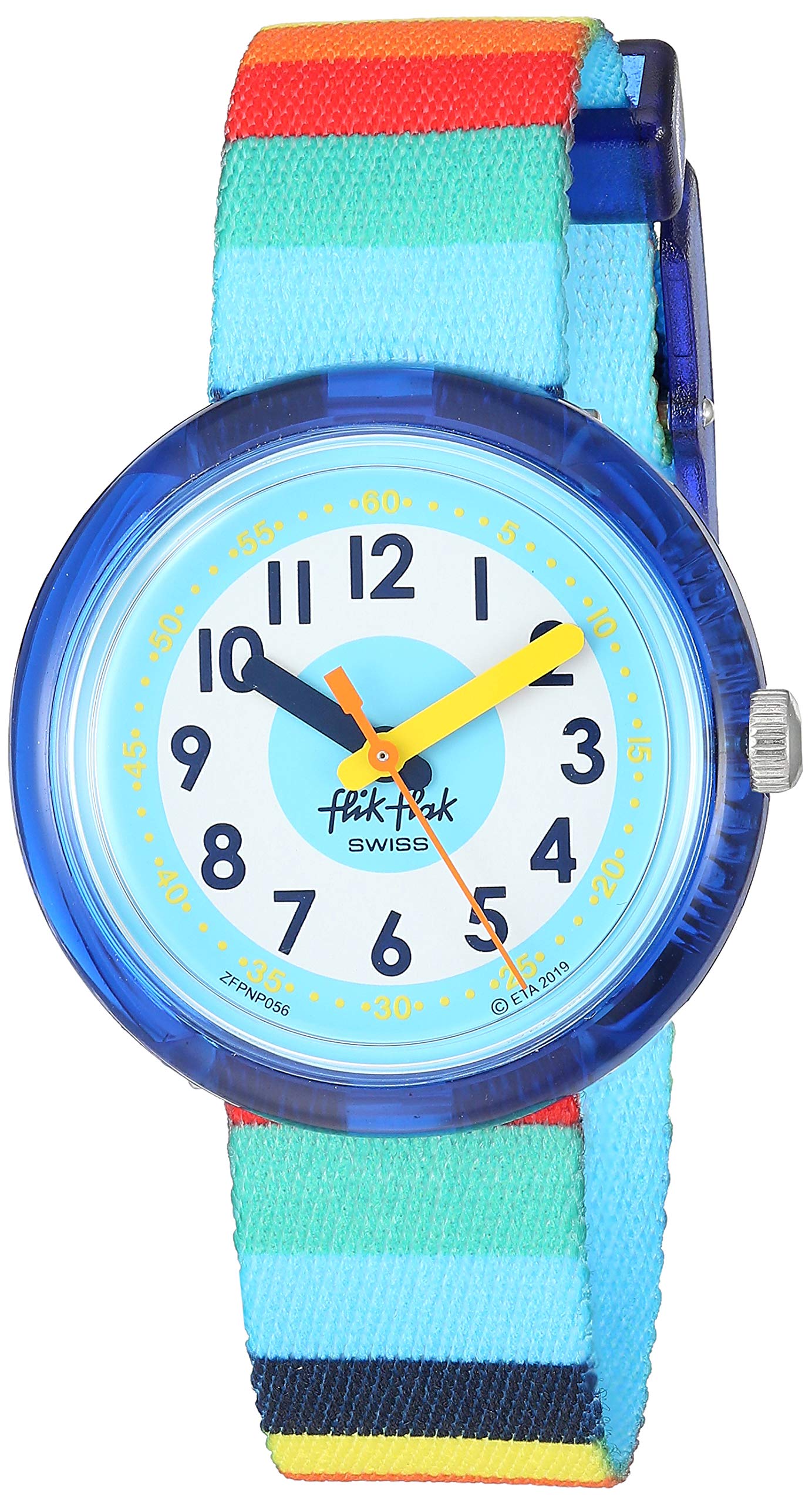 Flik Flak Kids' Mystical Woods Quartz Watch with Blue Polyester Strap - 14mm Casual Timepiece for Boys & Girls (Model: ZFPNP056) - Perfect for School, Playtime & Outdoor Adventures