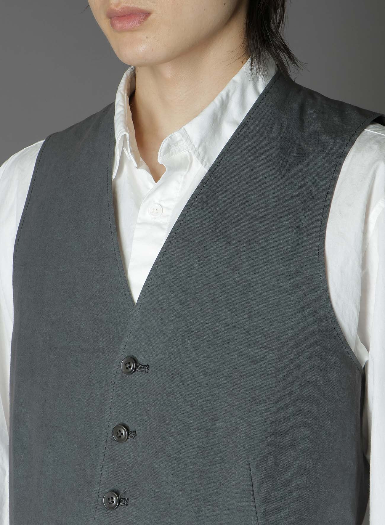 COTTON ZAZA CROSS WA ZIPPER POCKET VEST - Men's Casual Streetwear Jacket for Outdoor Activities & Urban Fashion