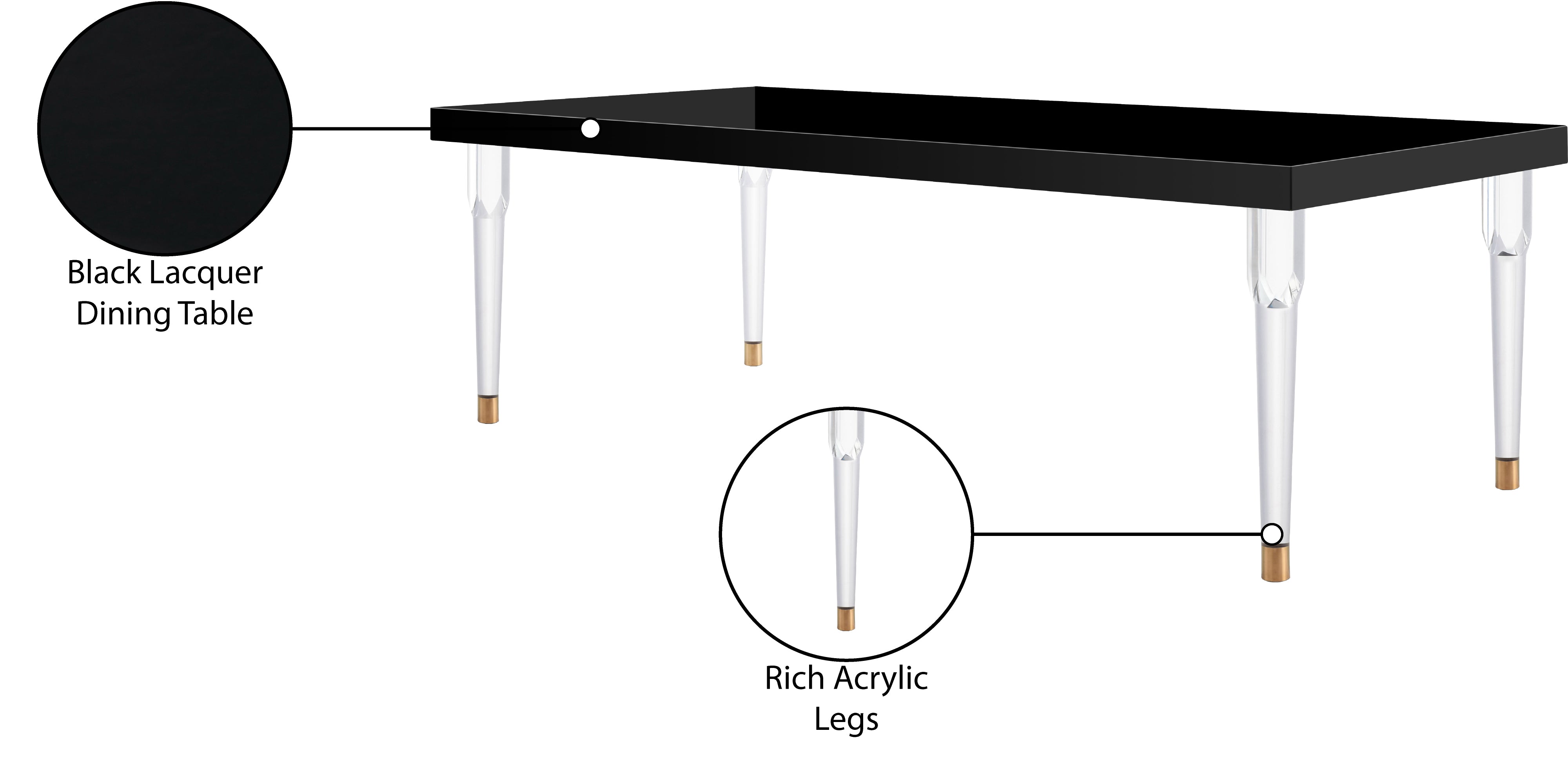 Bethany Black Dining Table - Modern 6-Seater Wooden Table for Kitchen & Dining Room | Perfect for Family Gatherings & Dinner Parties