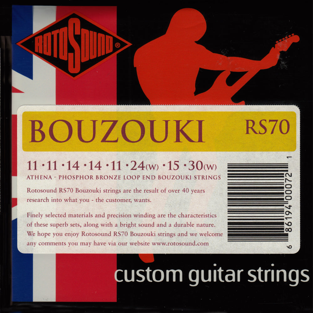 Rotosound RS70 Greek Bouzouki Strings - High-Quality Musical Instrument Strings for Professional Performance | Perfect for Traditional Greek Music and Live Performances