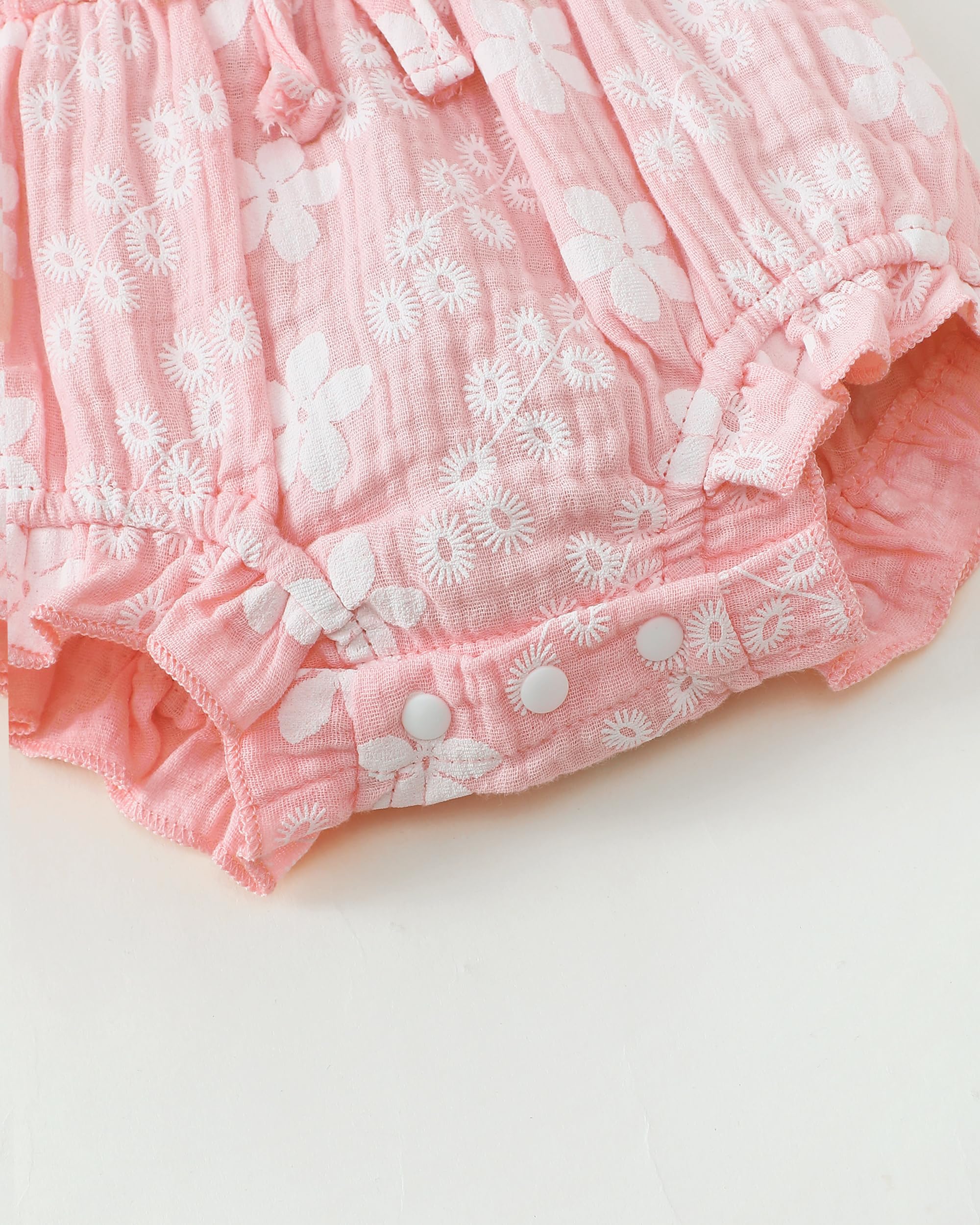 Renotemy Newborn Baby Girl Romper - Soft Cotton Summer Jumpsuit with Short Sleeves | Cute Infant Outfit for Playtime, Photo Shoots & Daily Wear