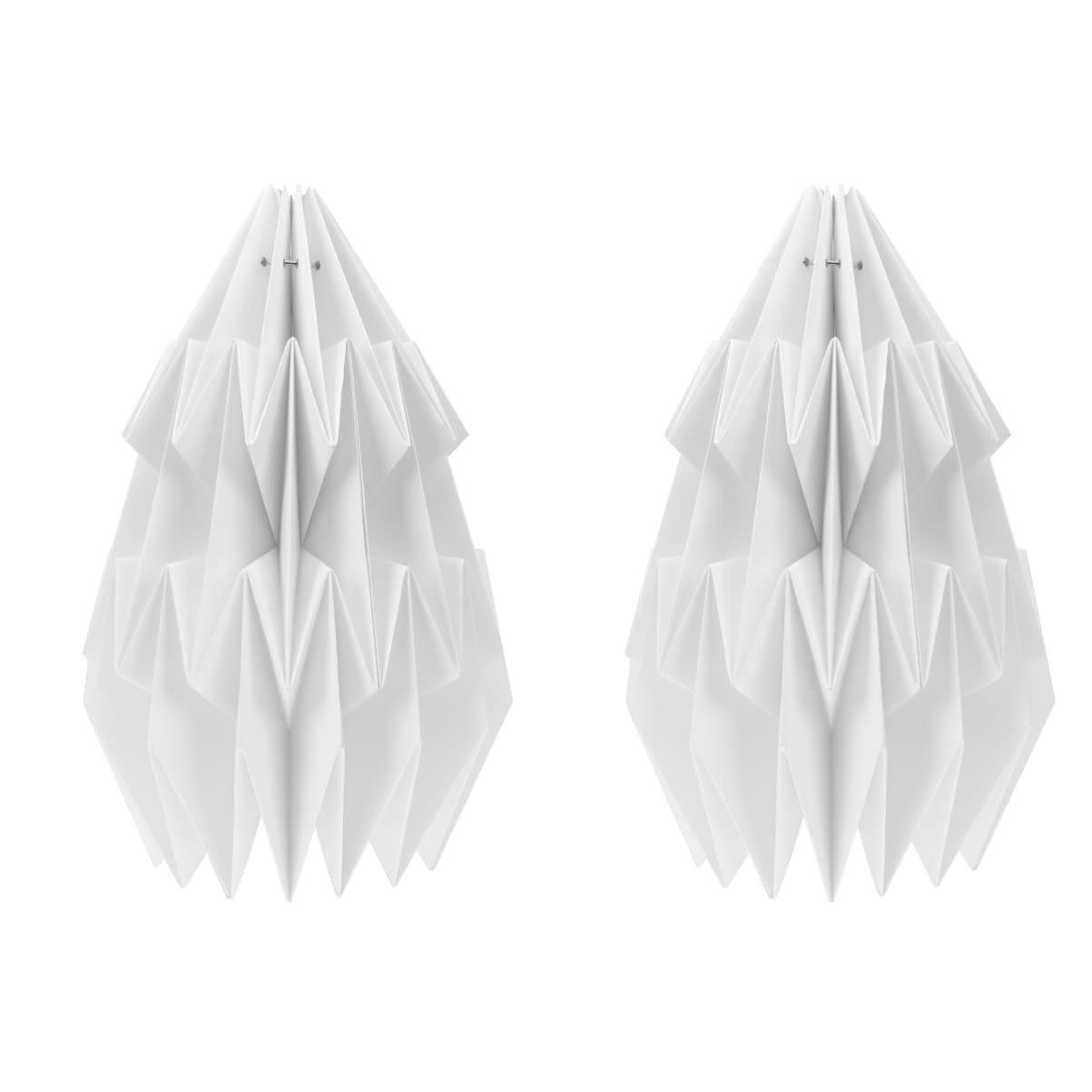 OSALADI 2-Pack Modern Paper Lantern Lampshade - Foldable Pleated Floor Lamp Shade for Living Room, Bedroom & Patio Decor | Boho Home Lighting Accessories