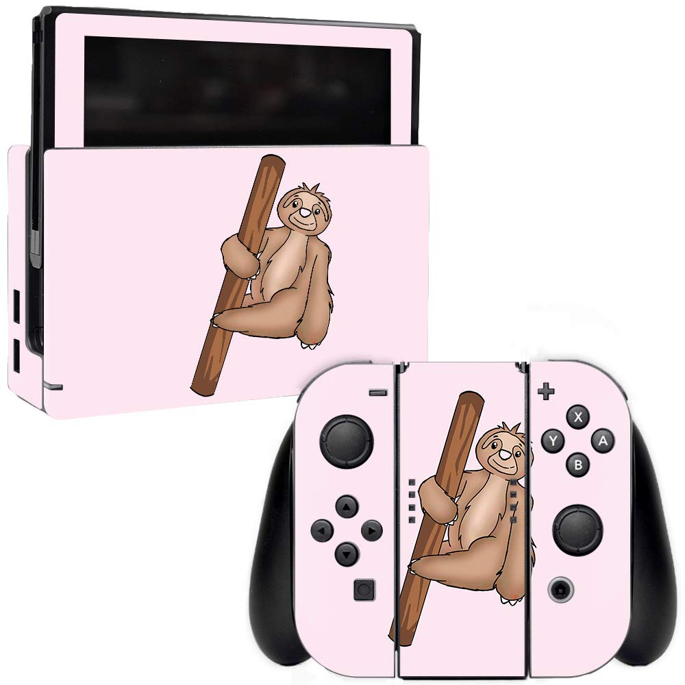 MightySkins Vinyl Decal Wrap Cover for Nintendo Switch - Smiley Sloth Design | Protective & Durable Skin | Easy to Apply & Remove | Made in USA | Perfect for Gaming, Travel & Personalization